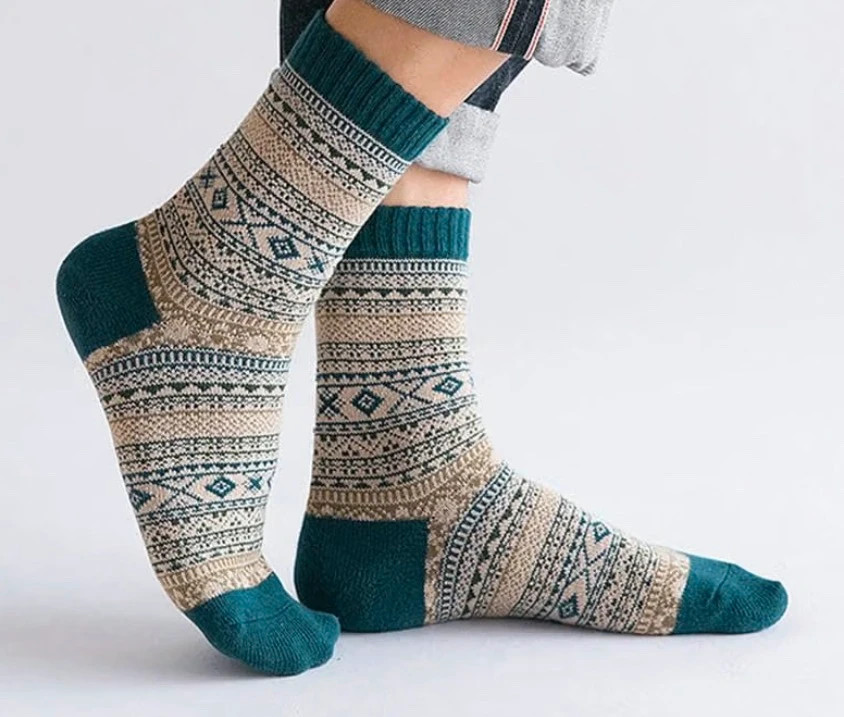 Lot de 6 paires de chaussettes motif jacquard scandinave – Taille 39-42 – Neuves avec étiquettes 🧦 – Amazon – taille M | 39–42 3