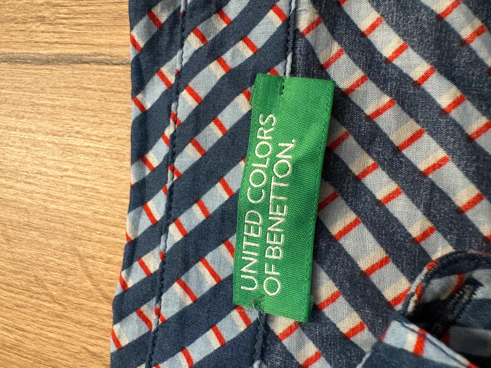 Chemise United Colors of Benetton à carreaux bleu marine – Taille M – Très bon état – United Colors of Benetton – taille M / 38 / 10 3