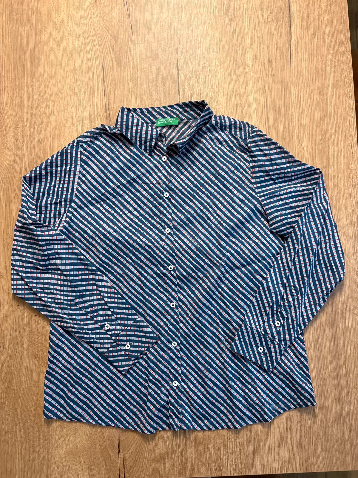 Chemise United Colors of Benetton à carreaux bleu marine – Taille M – Très bon état
