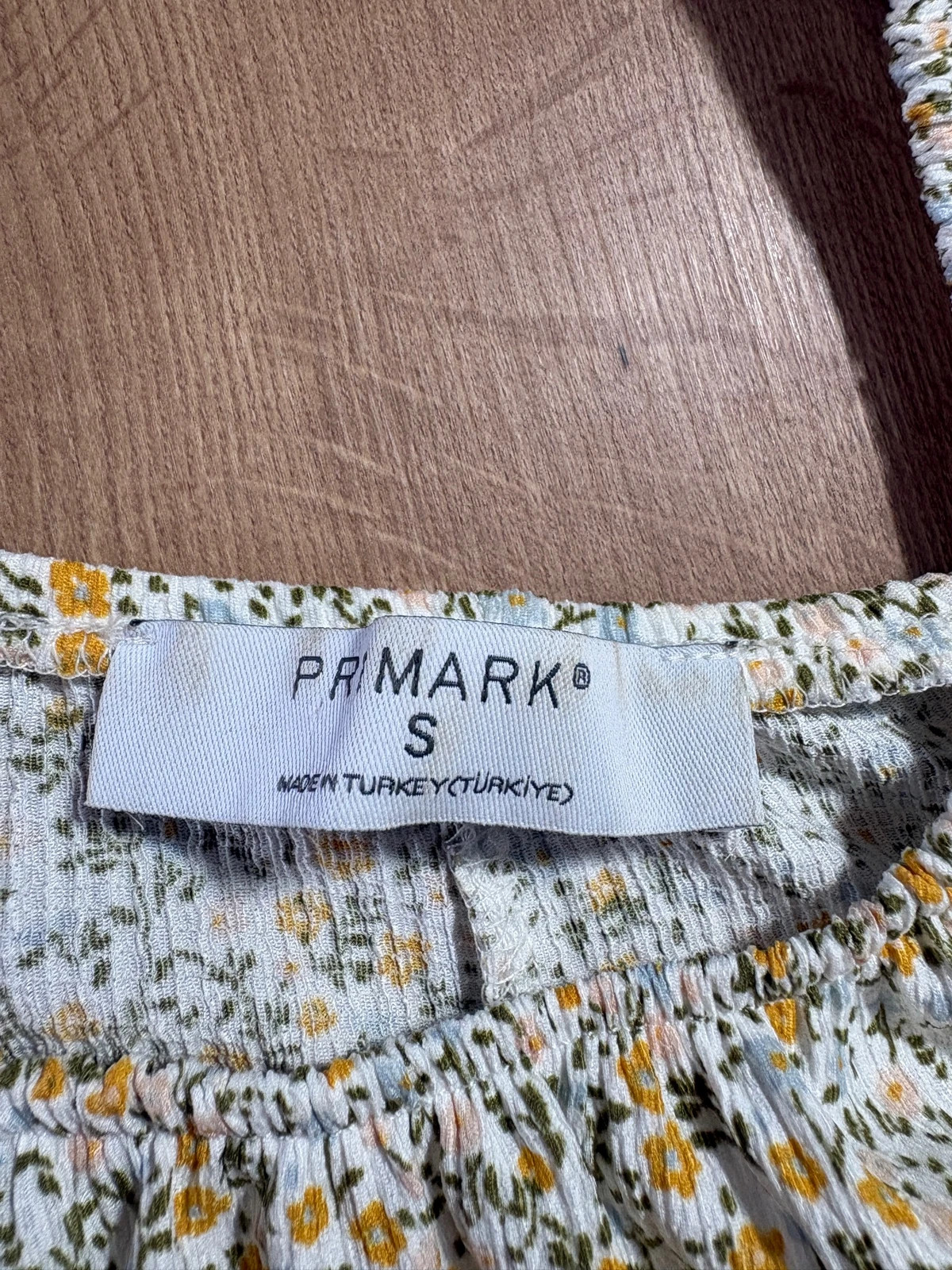 Robe fleurie Primark blanche à fleurs jaunes - taille S – Primark – taille S / 36 / 8 3