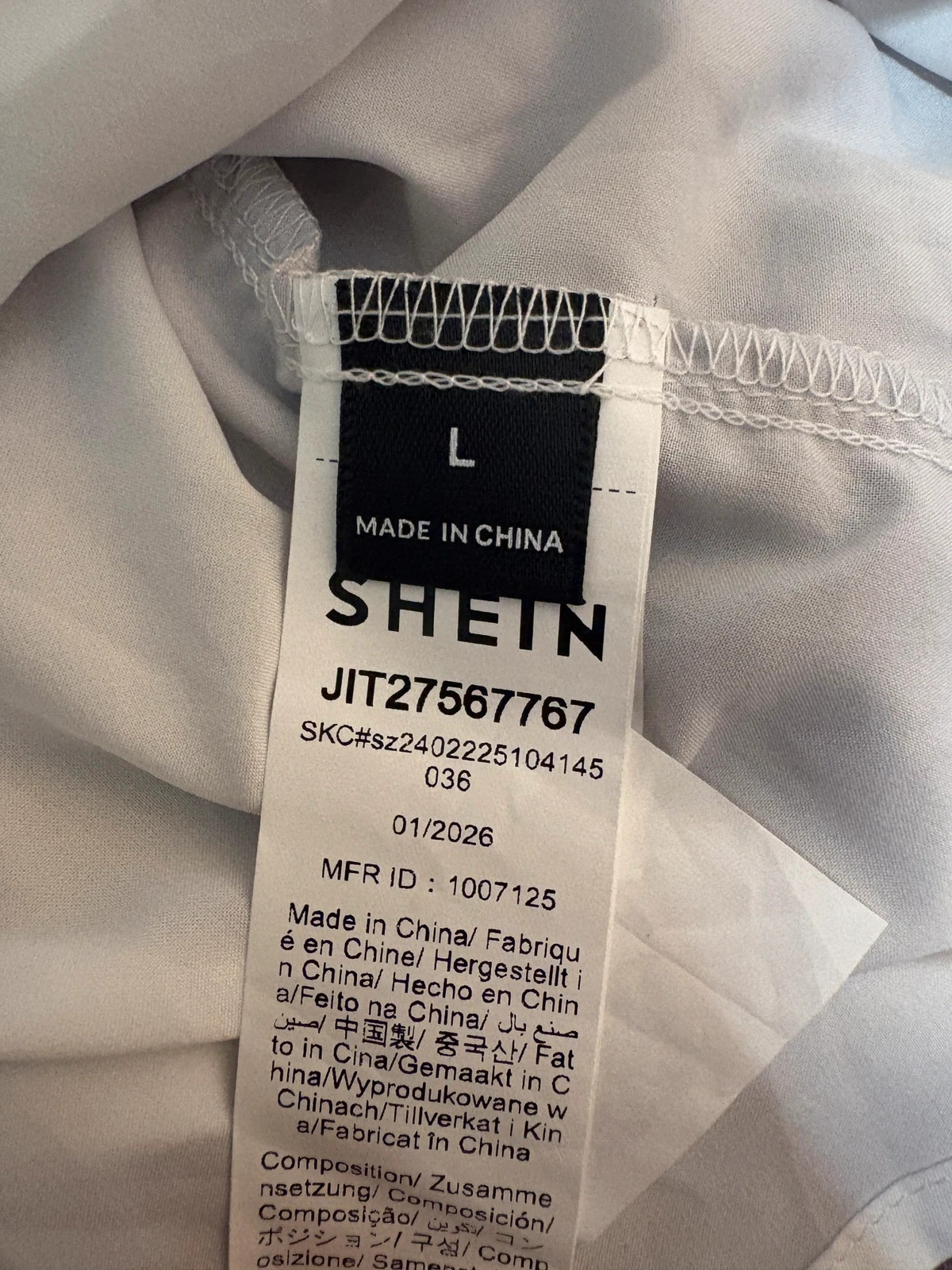 Blouse chemisier SHEIN imprimé tie-dye marron/mauve – Taille L – Shein – taille L / 40 / 12 2
