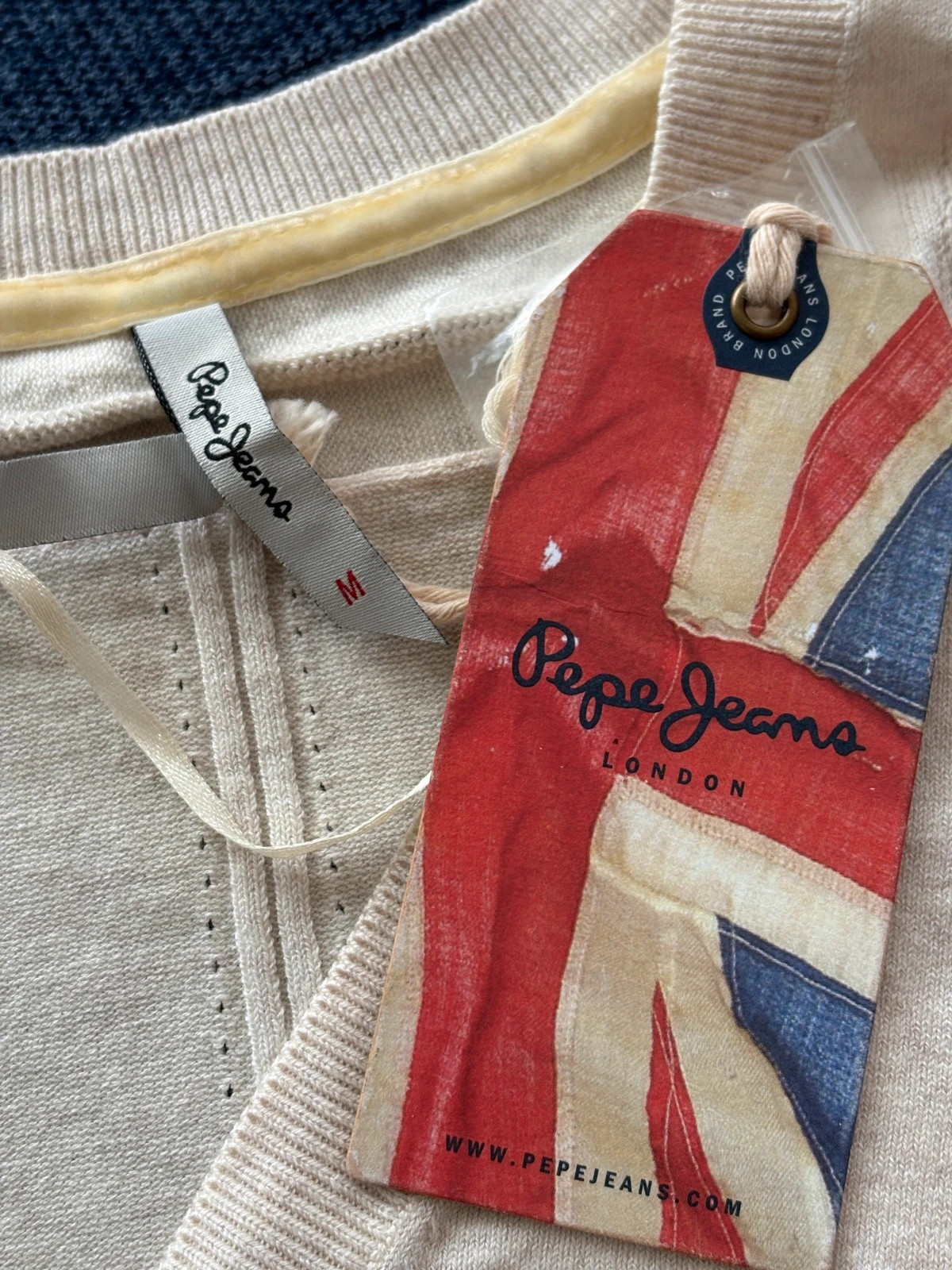 Gilet Pepe Jeans London modèle “Svelia” écru, taille M, neuf avec étiquette (prix boutique 69€) – Pepe Jeans – taille M / 38 / 10 2