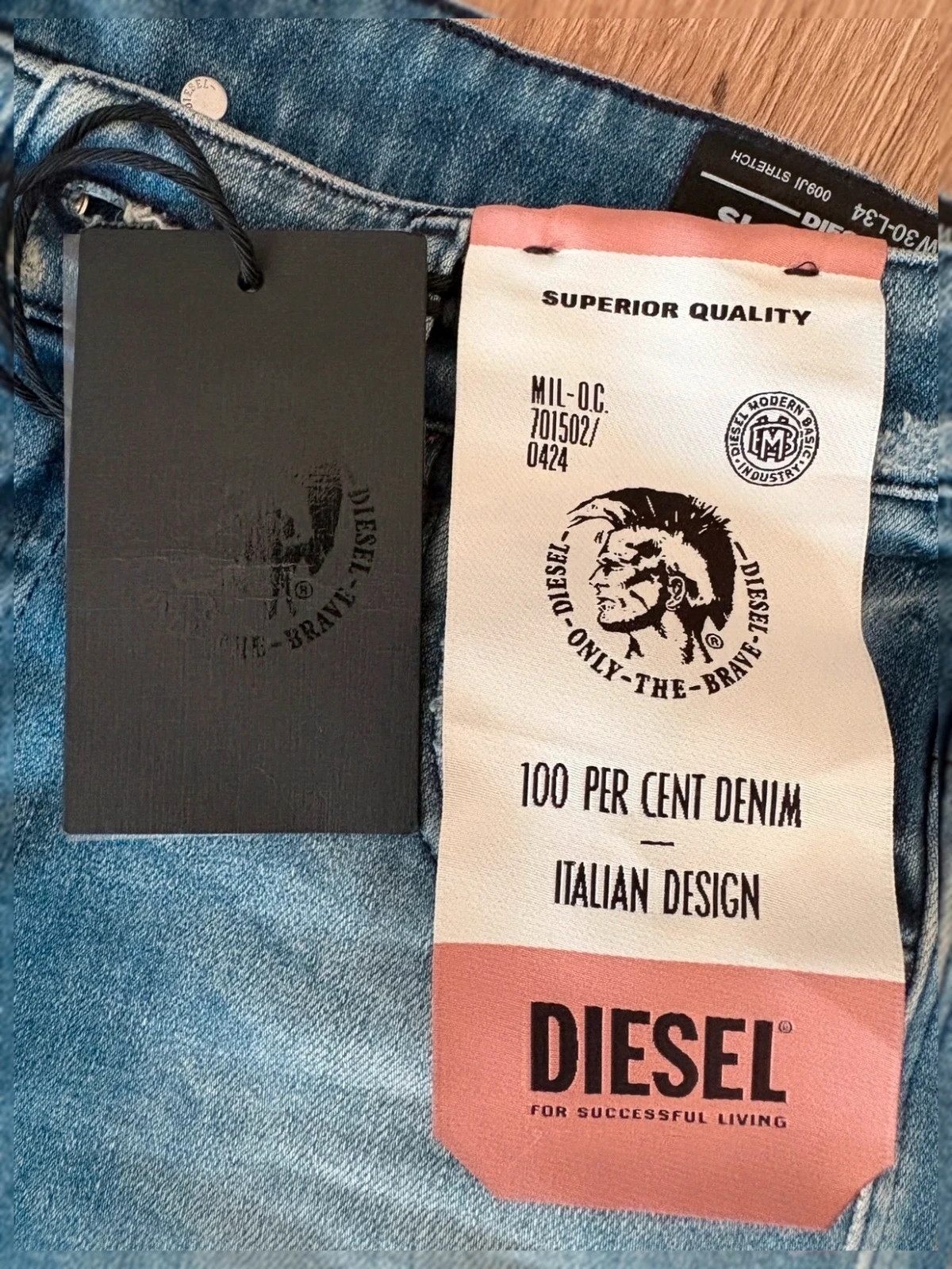 Jean Diesel D-Slandy-High Super Skinny Taille Haute – NEUF avec étiquette W30 L34 – Diesel – taille S / 36 / 8 3