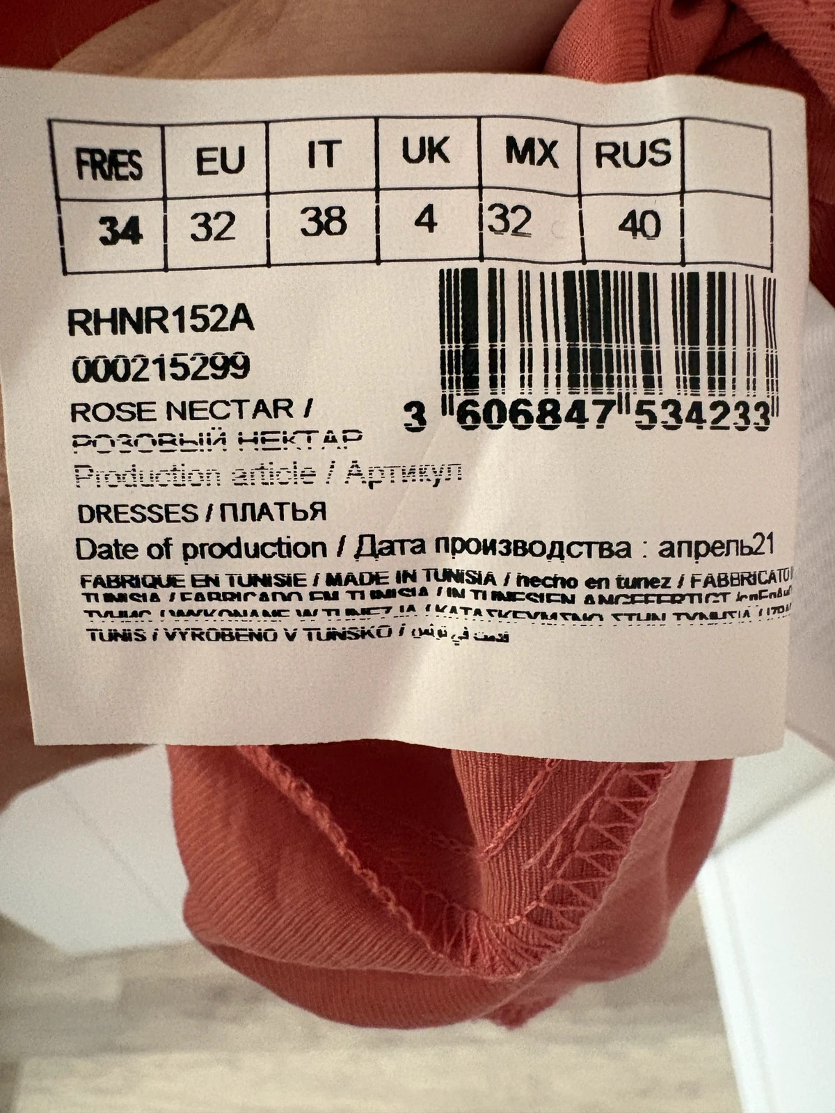 Robe NAF NAF terracotta neuve avec étiquette taille 34 – Naf Naf – taille XS / 34 / 6 5