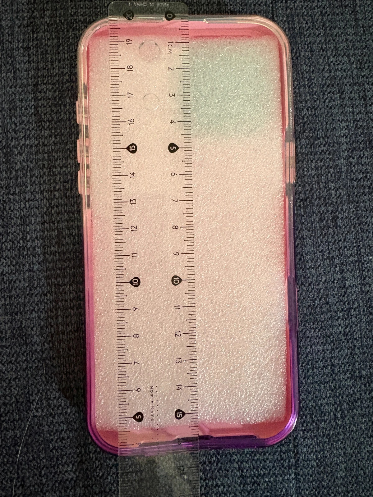 Coque iPhone 14 Pro Max / 15 Pro Max – paillettes dégradées rose/violet – bague support – case mobile – taille S 4
