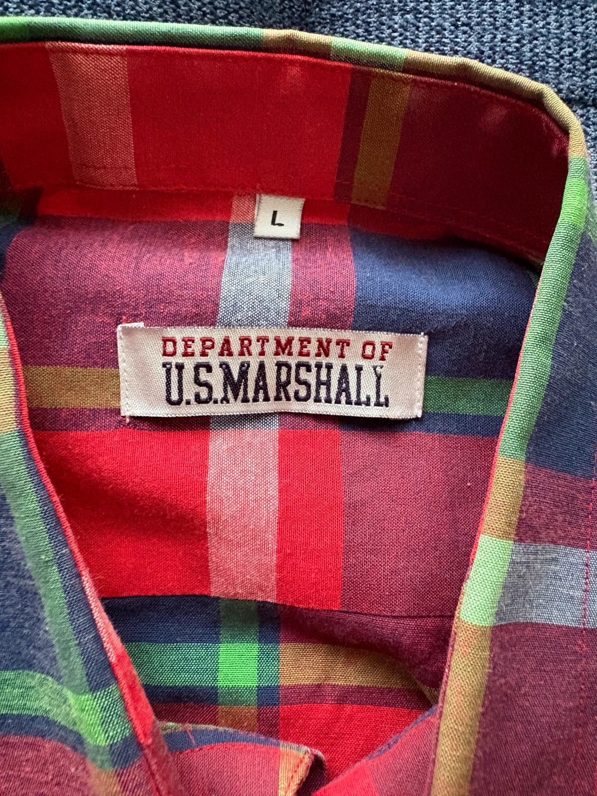 Chemise à carreaux U.S. Marshall manches courtes taille L – US.Marshall – taille L 2