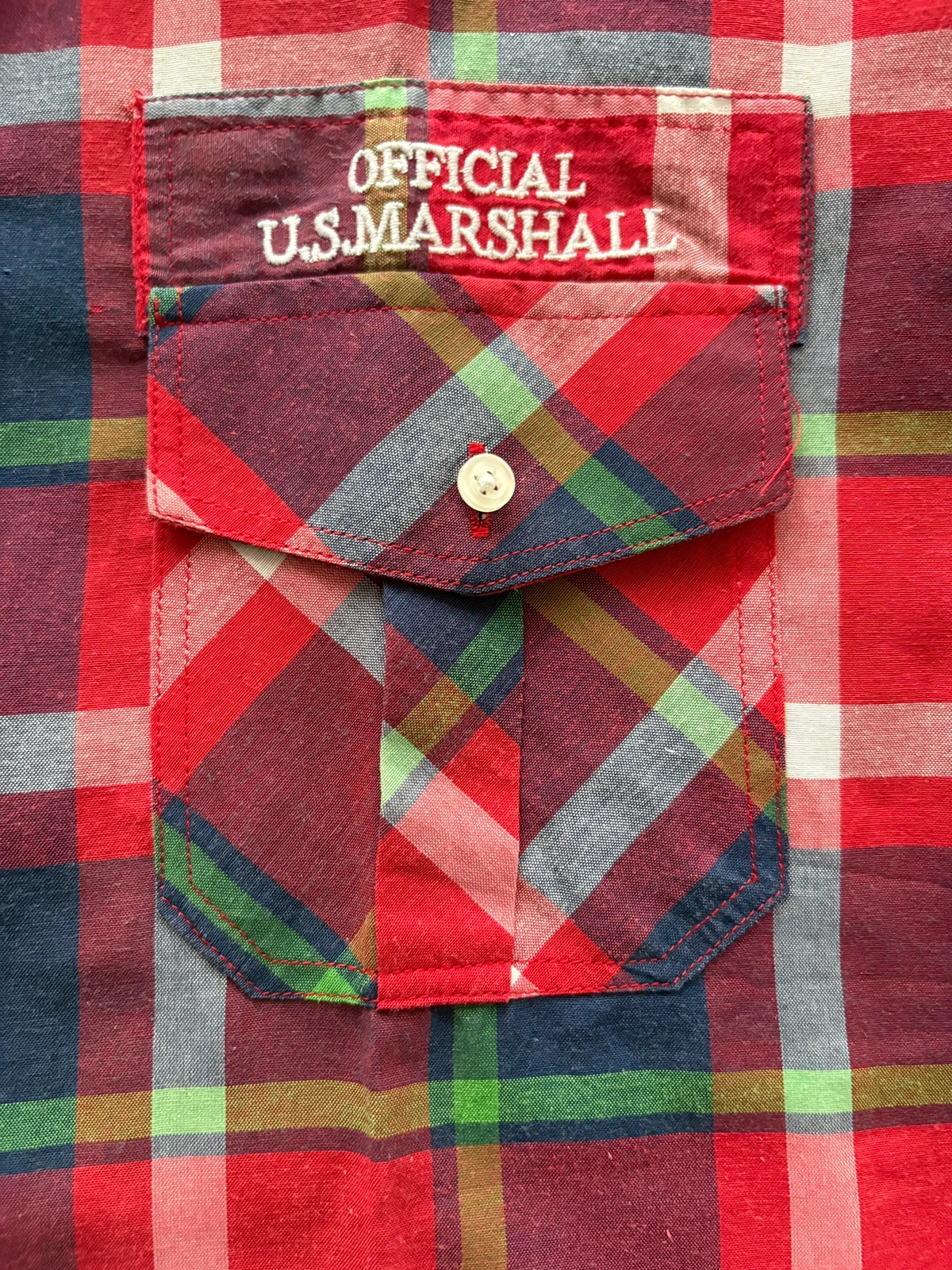 Chemise à carreaux U.S. Marshall manches courtes taille L – US.Marshall – taille L 4