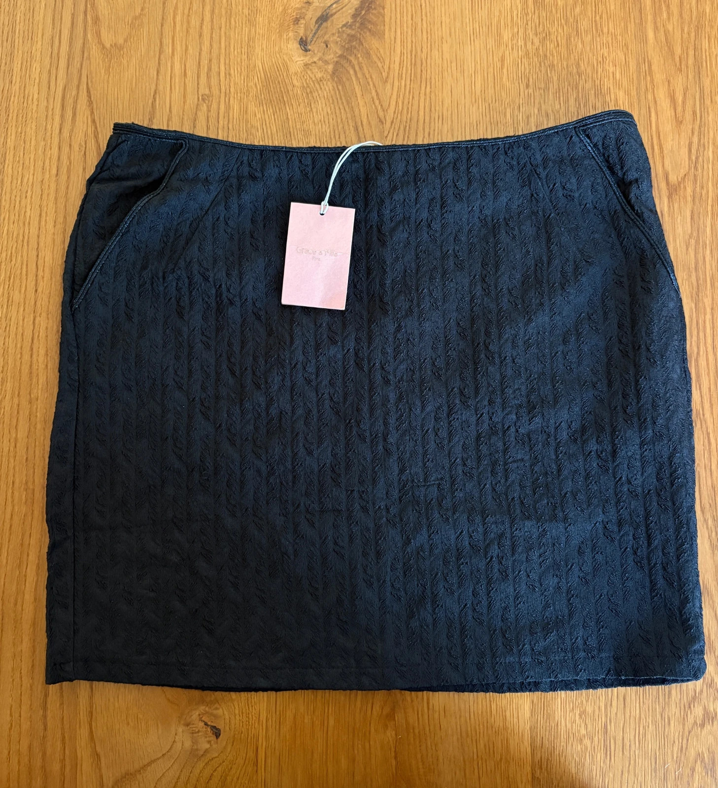 Jupe Grace & Mila Paris texture torsadée noire - Taille L