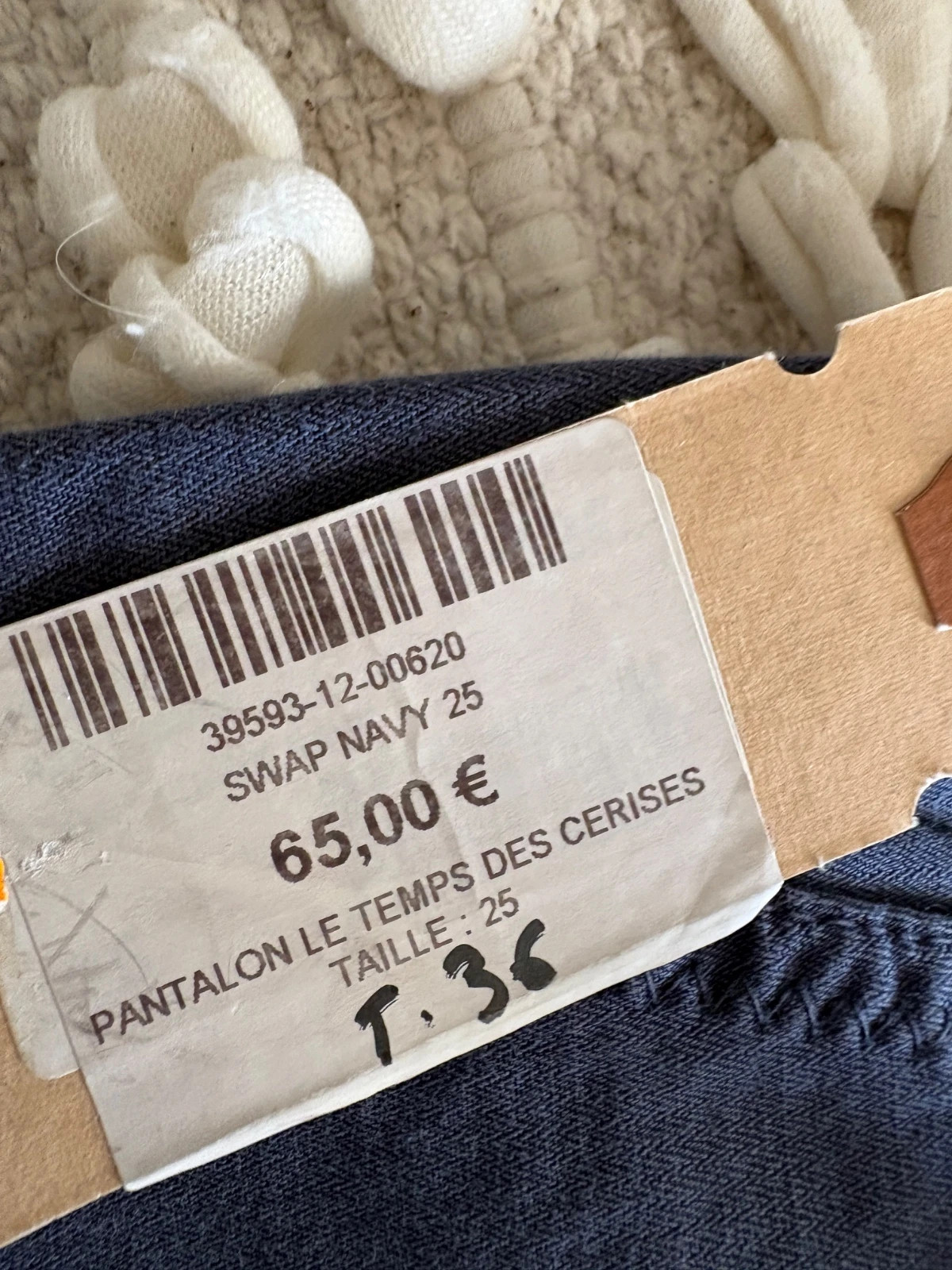 Pantalon Le Temps Des Cerises modèle Swap Navy – Taille 25 (36 fr) – Le Temps des Cerises – taille W26 | FR 36 4