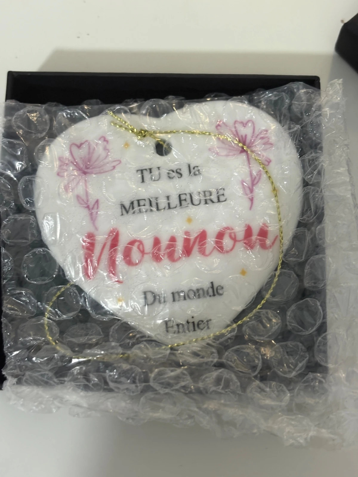 Cadeau Cœur suspendu “Meilleure Nounou du monde” – Amazon 2