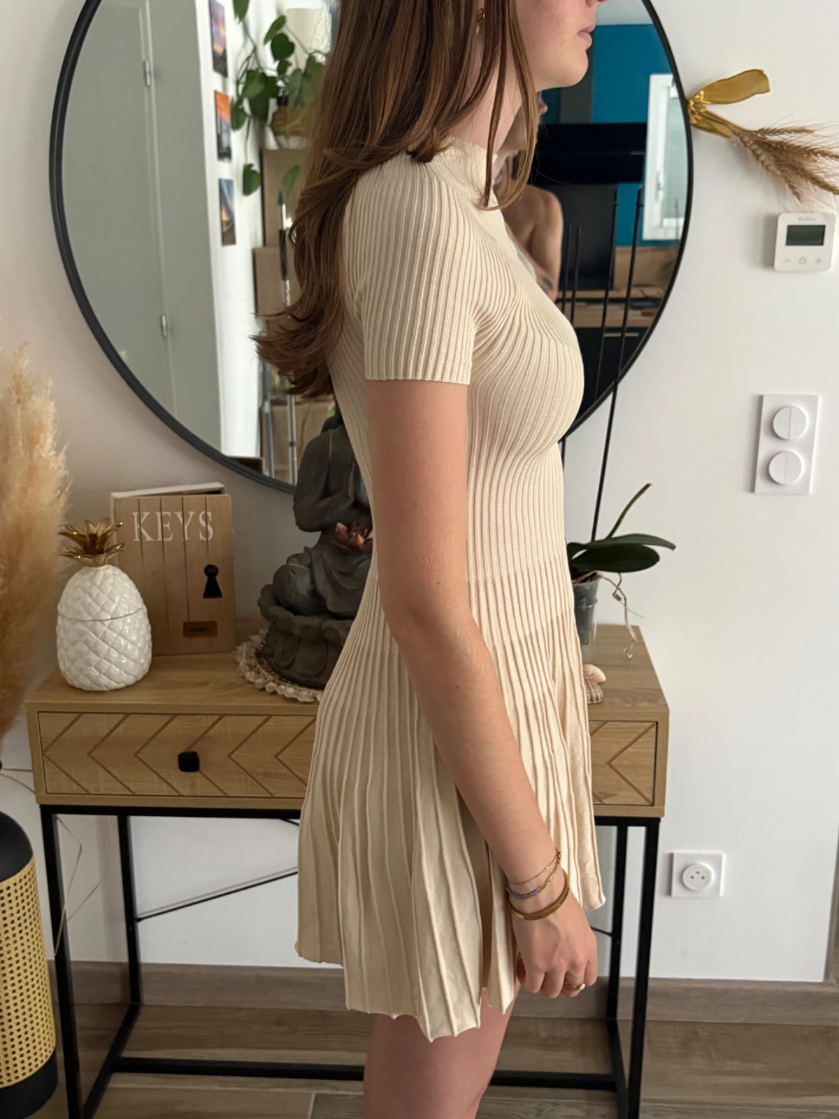 Robe côtelée - Manches courtes, coupe évasée - Taille S – Shein – taille S / 36 / 8 2