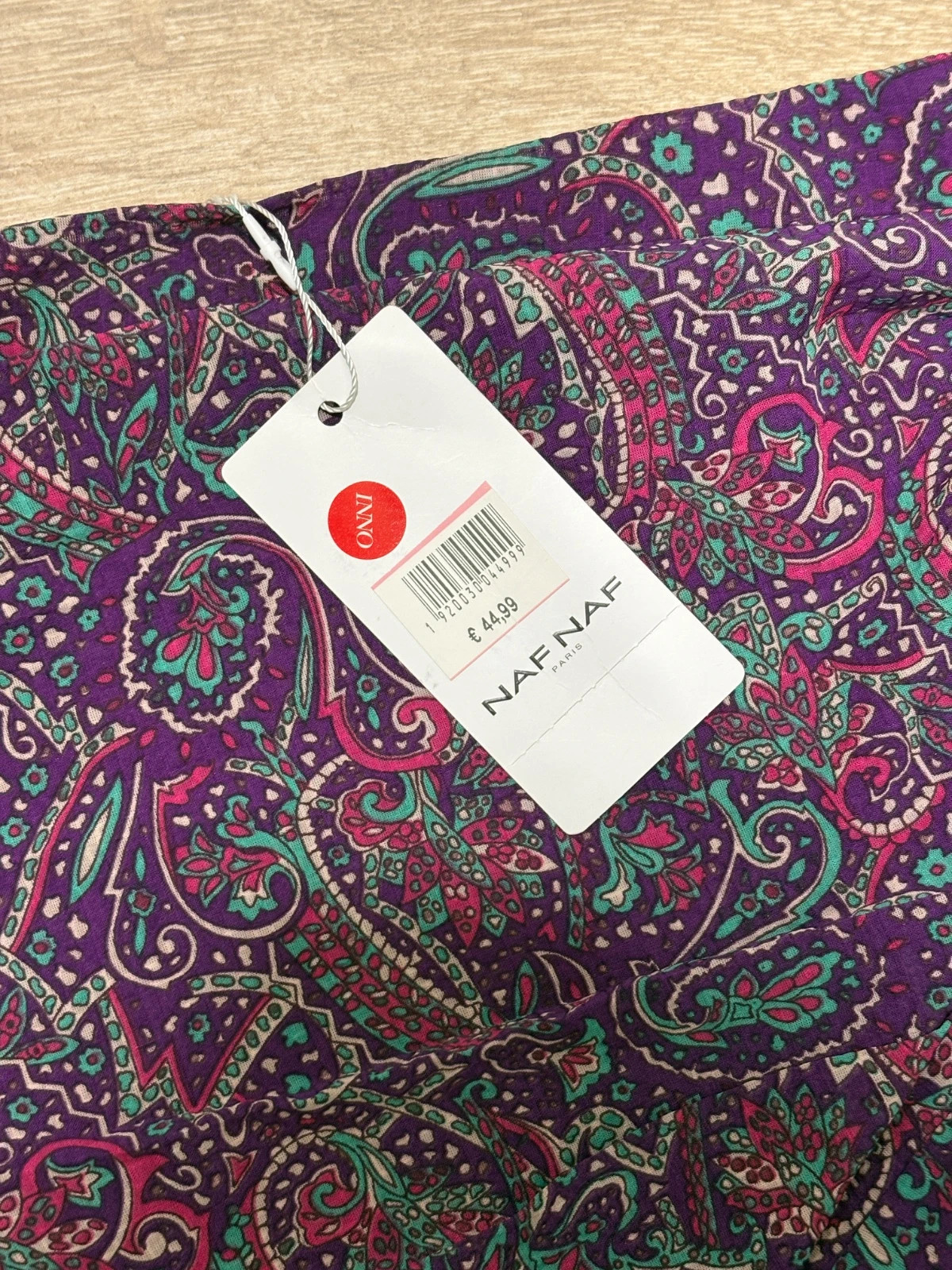Jupe Naf Naf “Blondie” imprimé cachemire violet - Taille 42 – Naf Naf – taille L / 40 / 12 3