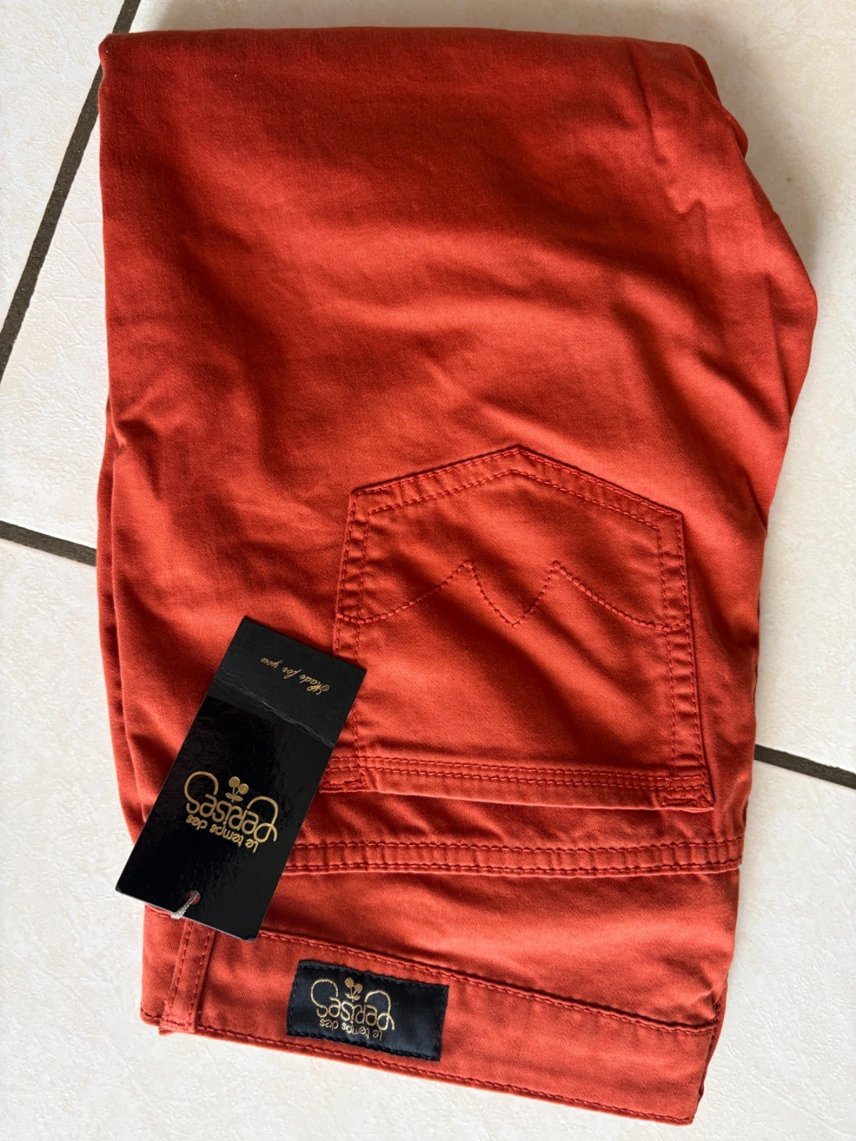 Pantalon slim Le Temps Des Cerises “Passadina” Taille 29 US (38/40 FR) - couleur Terracotta