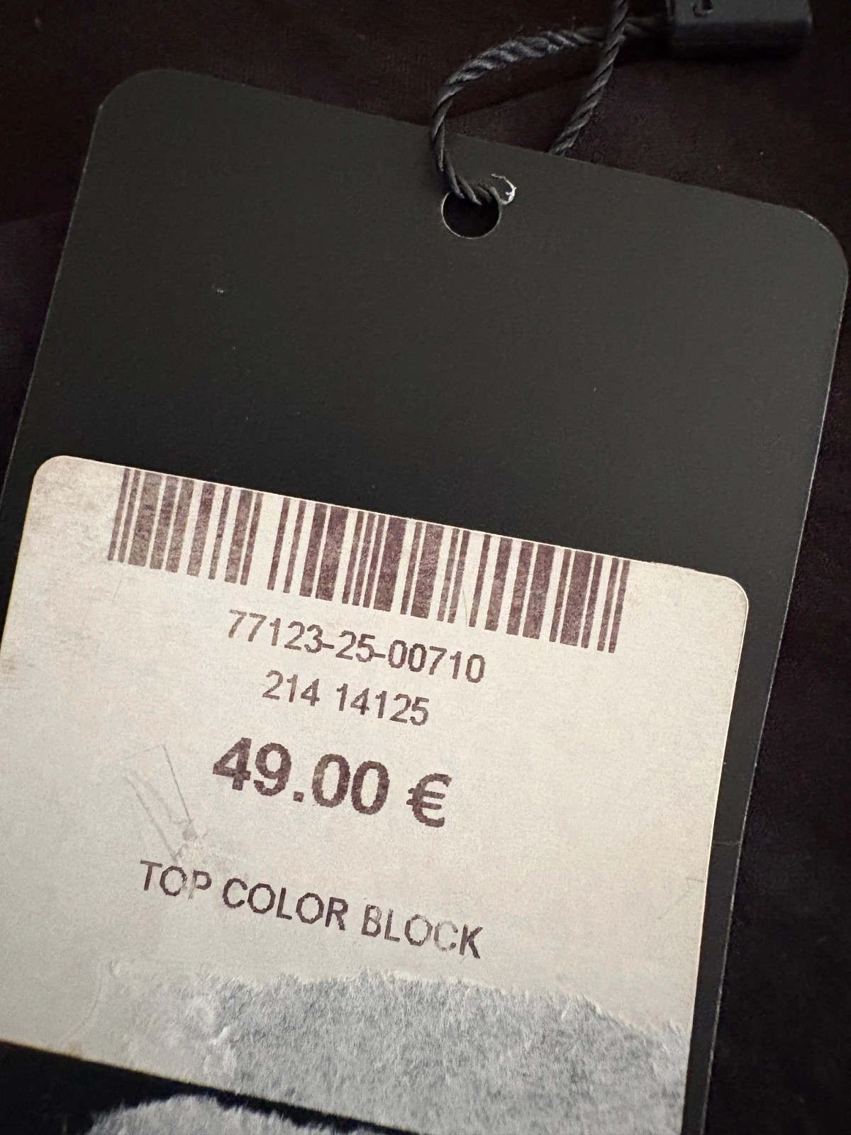 Top Color Block noir - Manches longues - Taille M – Colorblock – taille M / 38 / 10 3