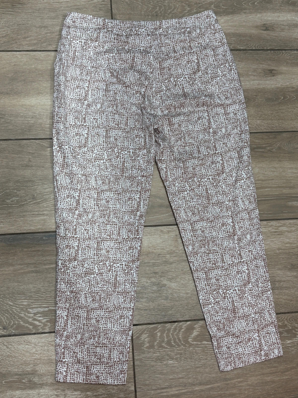 Pantalon Antonelle imprimé motif chiné taupe/blanc T42 – Antonelle – taille XL / 42 / 14