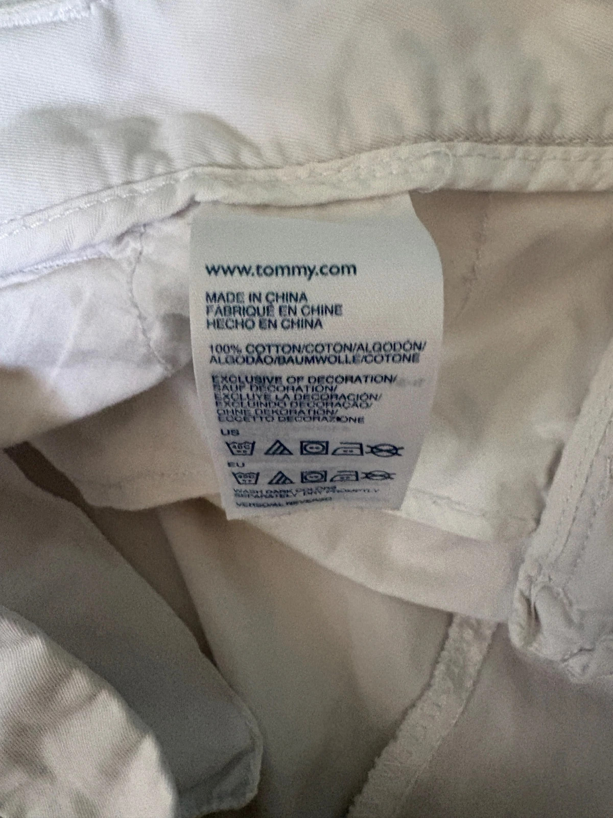 Pantalon chino Tommy Hilfiger blanc – Taille 6 US / 36 FR - 100% coton – Tommy Hilfiger – taille XS / 34 / 6 5