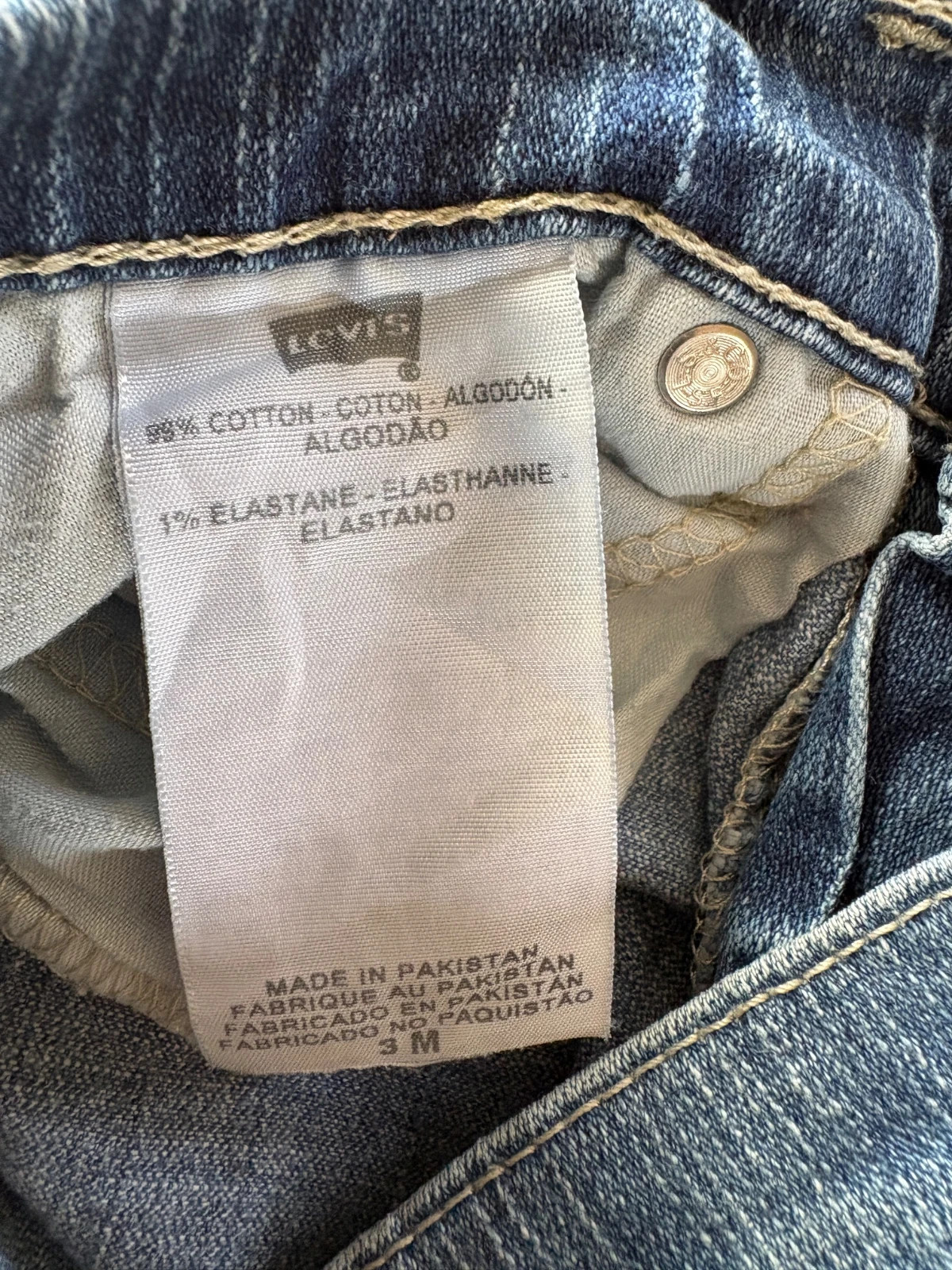 Jean Levi’s 524 Too Superlow bleu délavé - Taille basse, coupe slim - T.36 FR – Levi's – taille XS / 34 / 6 4