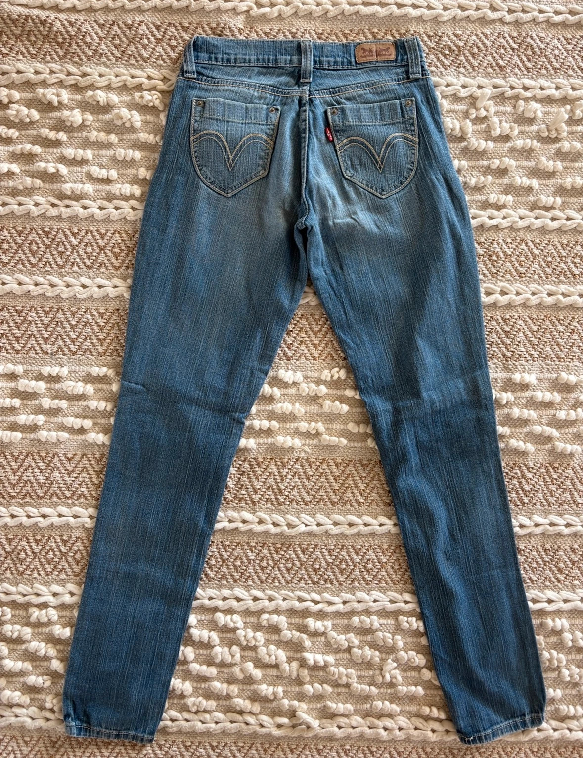 Jean Levi’s 524 Too Superlow bleu délavé - Taille basse, coupe slim - T.36 FR – Levi's – taille XS / 34 / 6 5