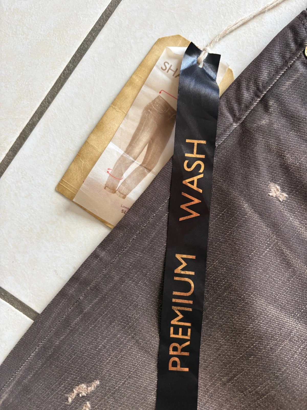 Jean Salsa Jeans “Shape Up” marron délavé – Coupe skinny – W28 L32 (T.36) – Salsa – taille XS / 34 / 6 2