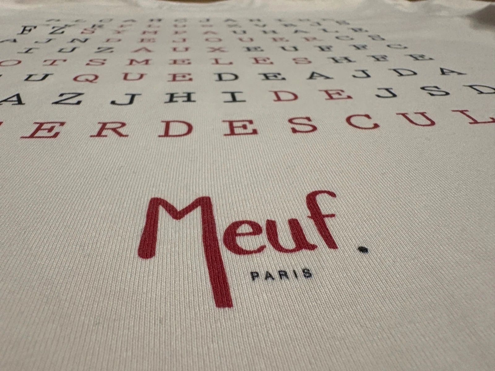 T-shirt Meuf Paris “mots mêlés” écru taille S – Meuf – taille S / 36 / 8