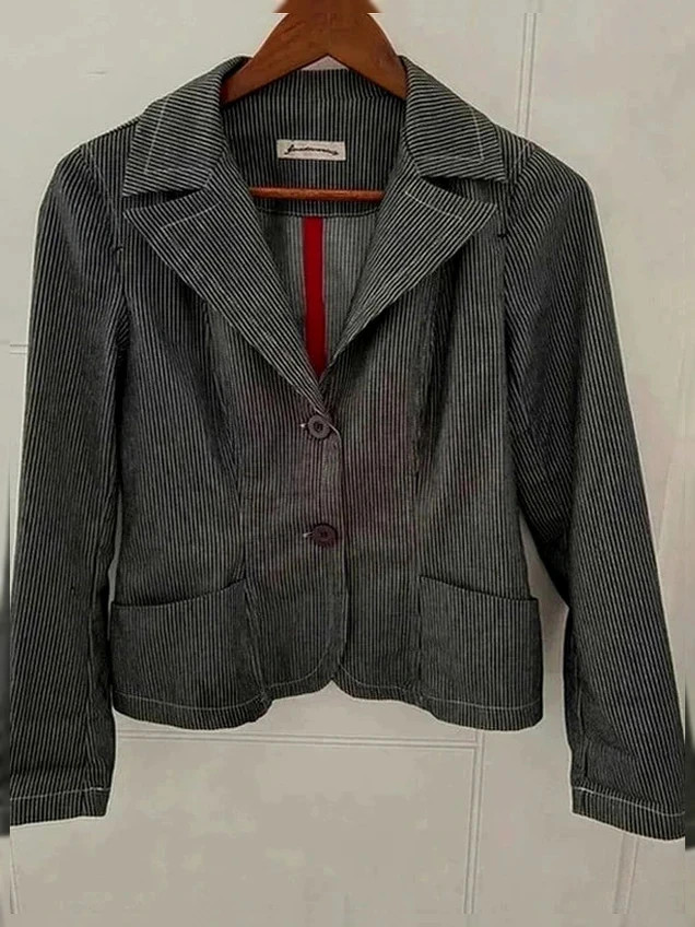 Blazer Stradivarius rayé noir et blanc – T.M - Neuve – Stradivarius – taille M / 38 / 10 4