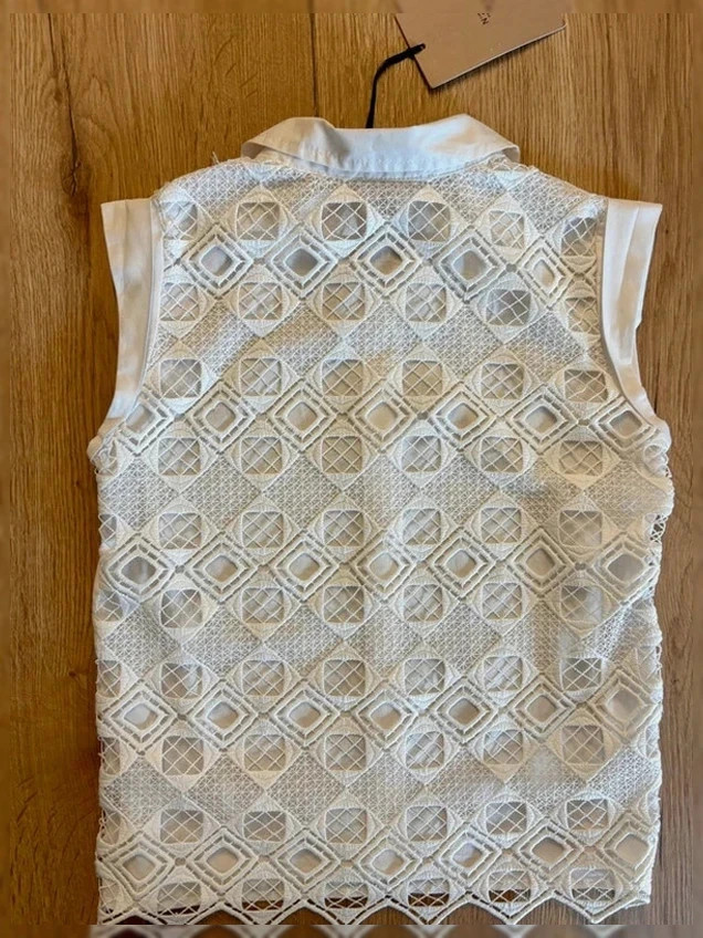 Chemise N°21 (N°21 KIDS) sans manches - Blanc - Taille 8/9 ans - NEUF avec étiquette – N°21 – taille 9 ans / 134 cm