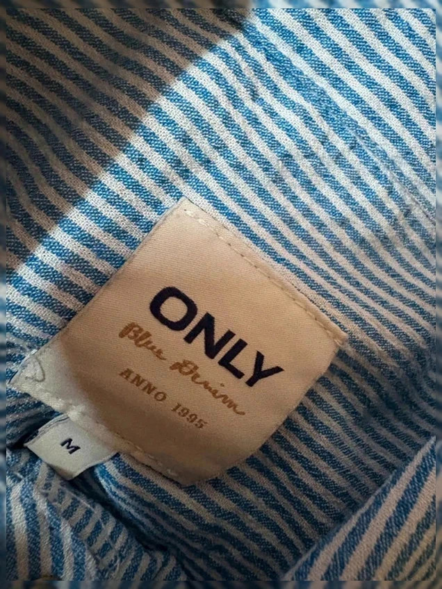 Chemise rayée à nœud Only – Bleu & Blanc – ONLY – taille M / 38 / 10 4