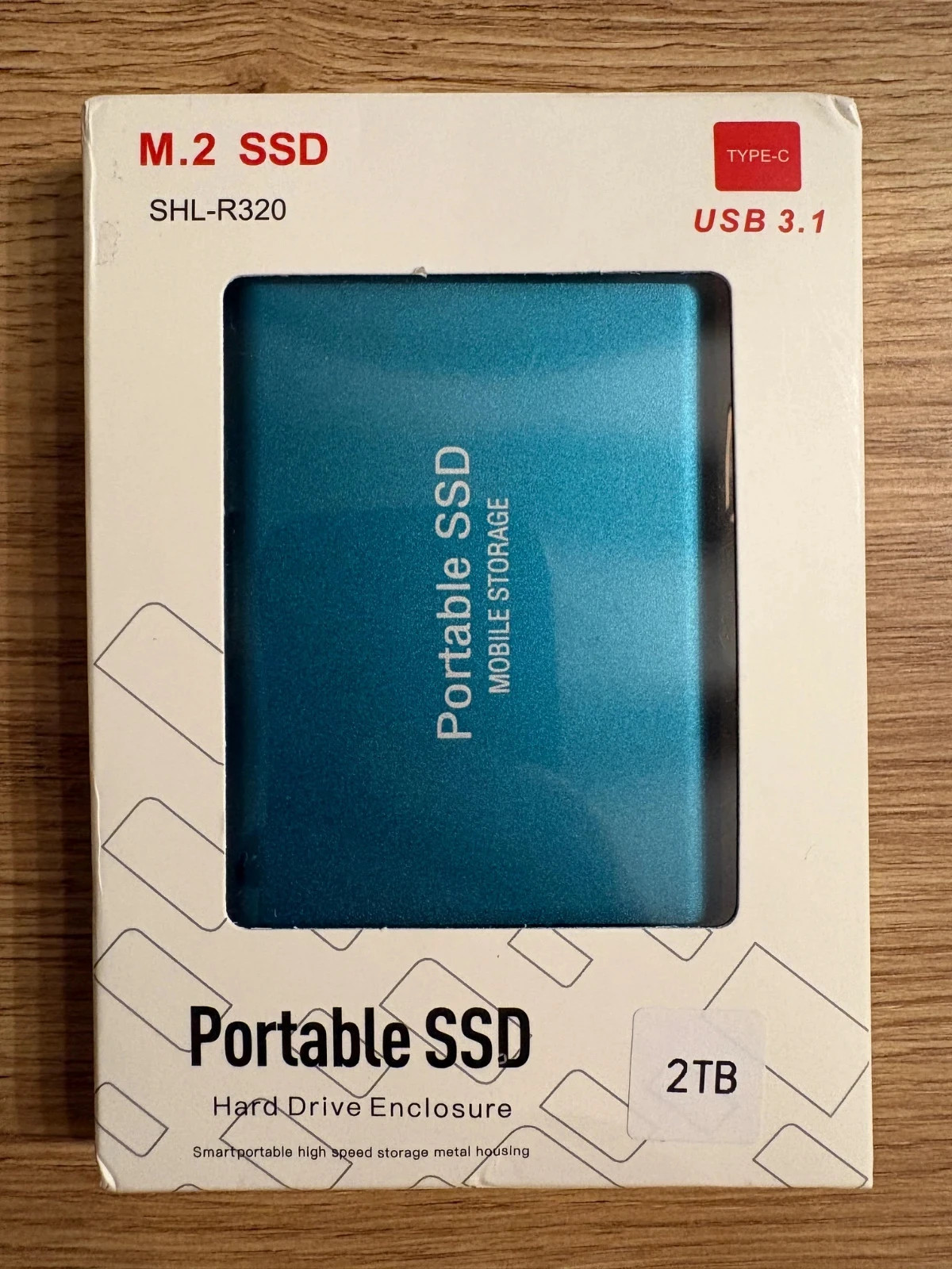 Disque dur SSD Externe Portable 2 To USB 3.1 Type-C