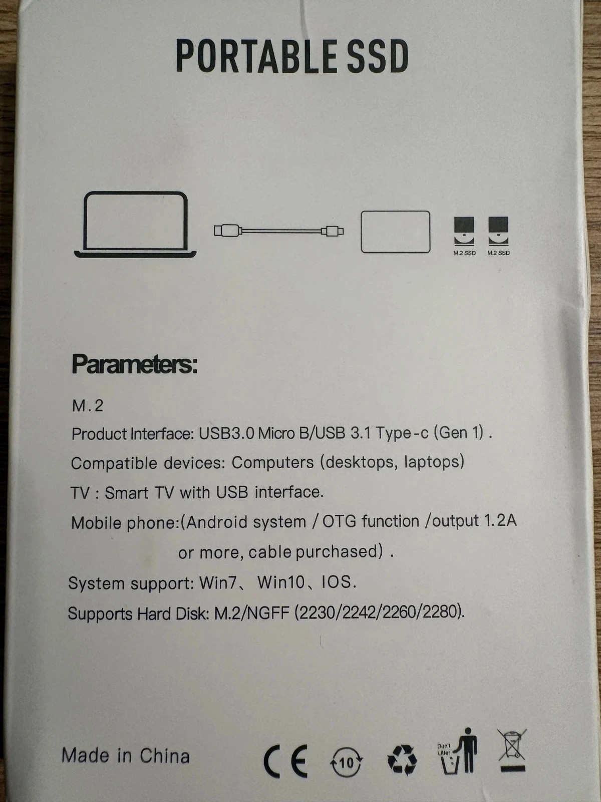 Disque dur SSD Externe Portable 2 To USB 3.1 Type-C – Generic 3