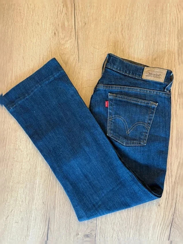 Jean LEVI'S 515 Boot Cut - Bleu foncé délavé - T.40 - L 88 – Levi's – taille L / 40 / 12 5