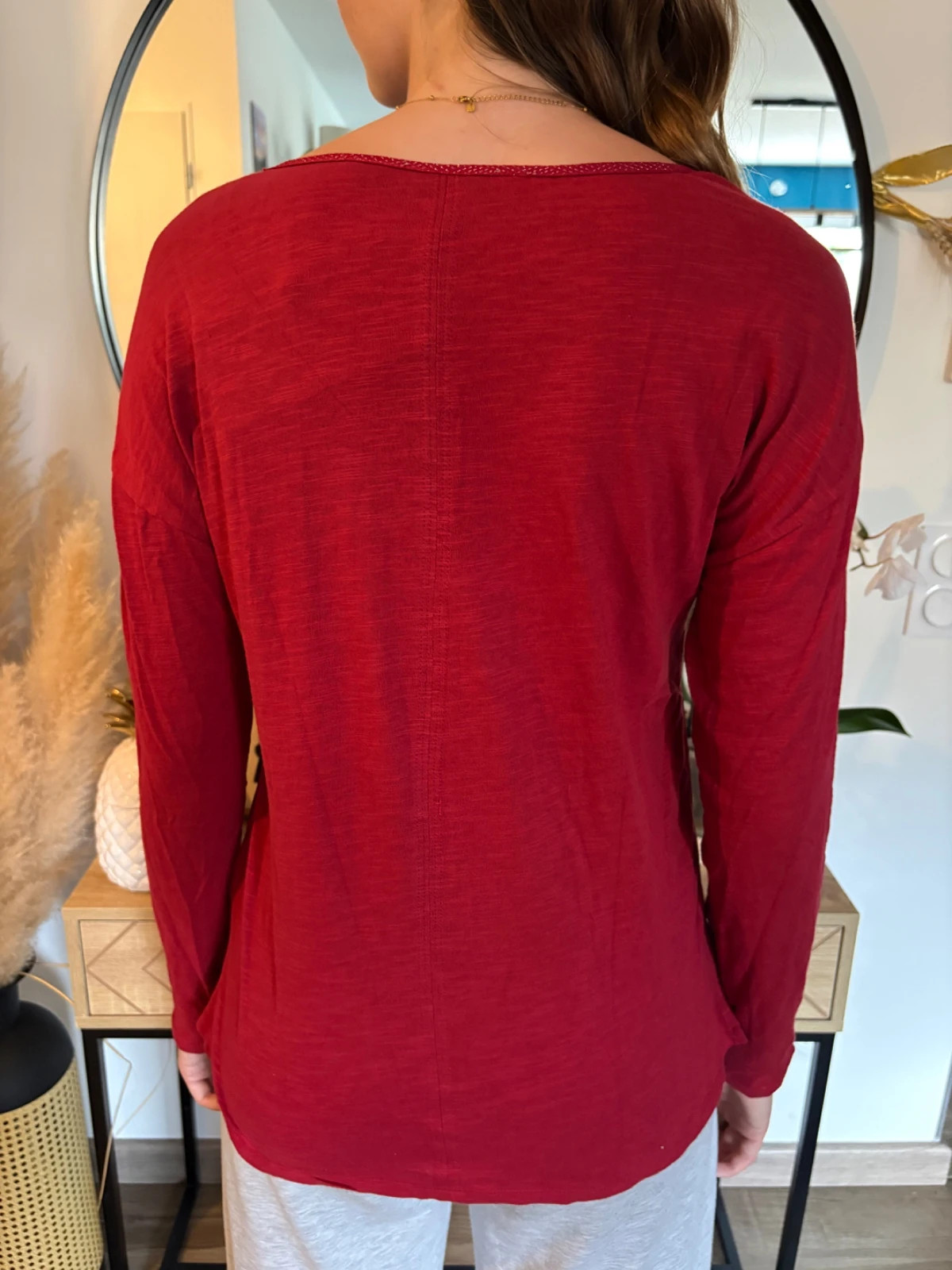 Top manches longues Garcia Jeans - Bordeaux, Taille S – Garcia Jeans – taille S / 36 / 8 2