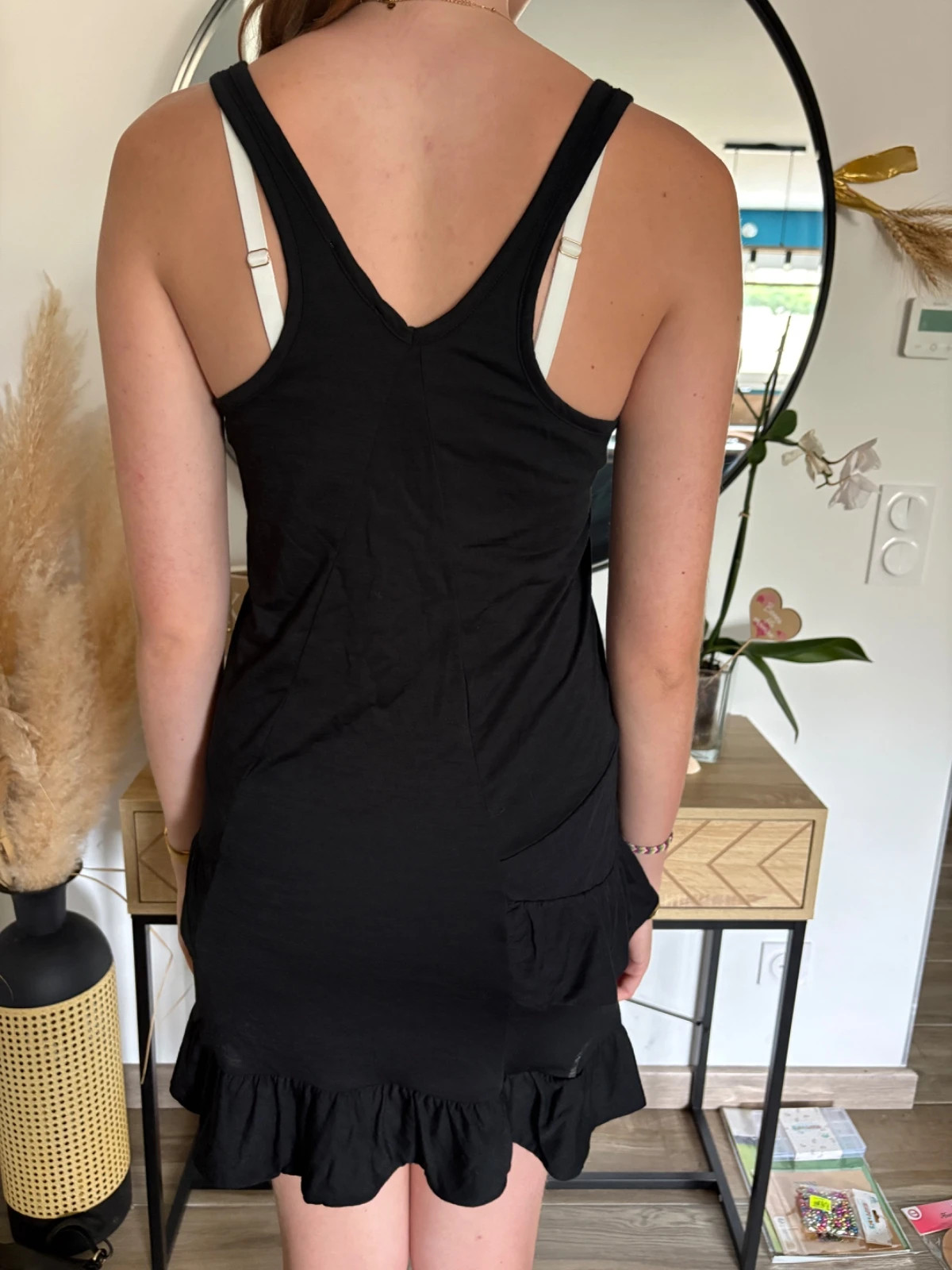 Robe noire Diesel décolleté V, finition volants Taille S – Diesel – taille S / 36 / 8 3