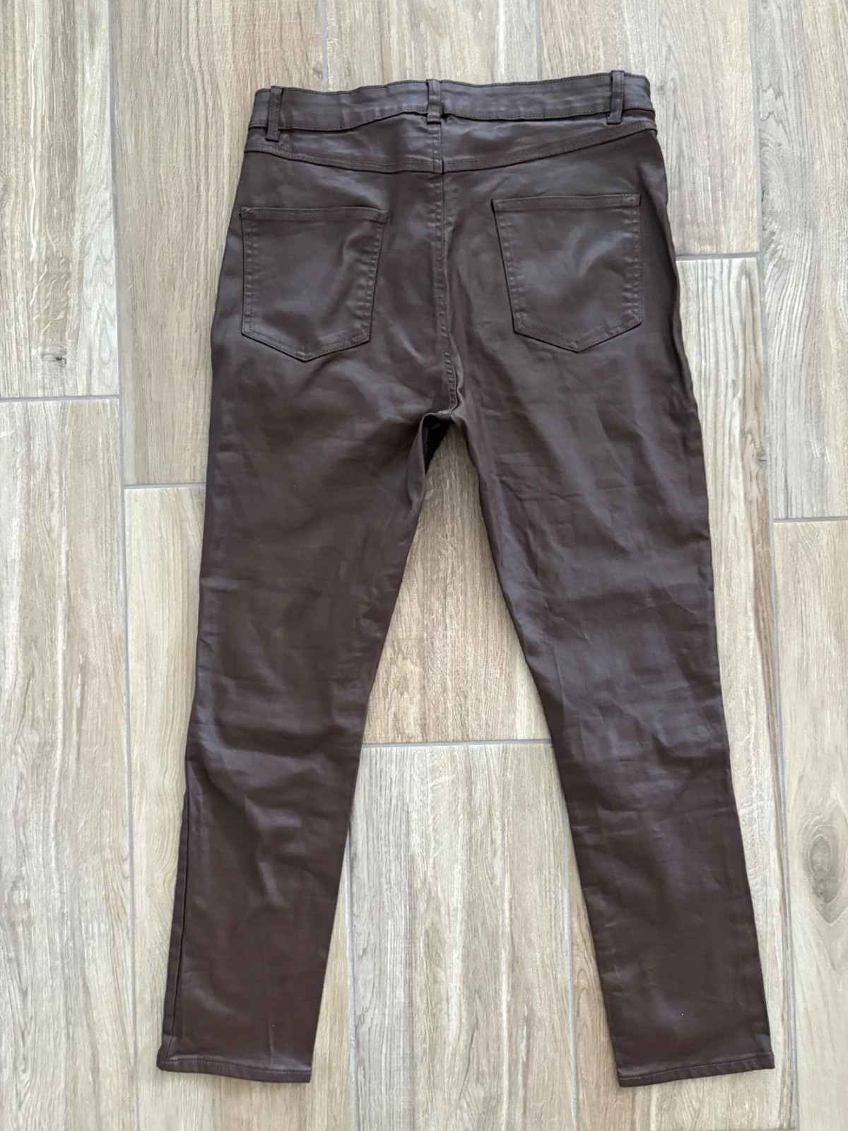 Pantalon skinny enduit marron marque Primark Denim Co en taille 44 – Primark – taille XXL / 44 / 16 2