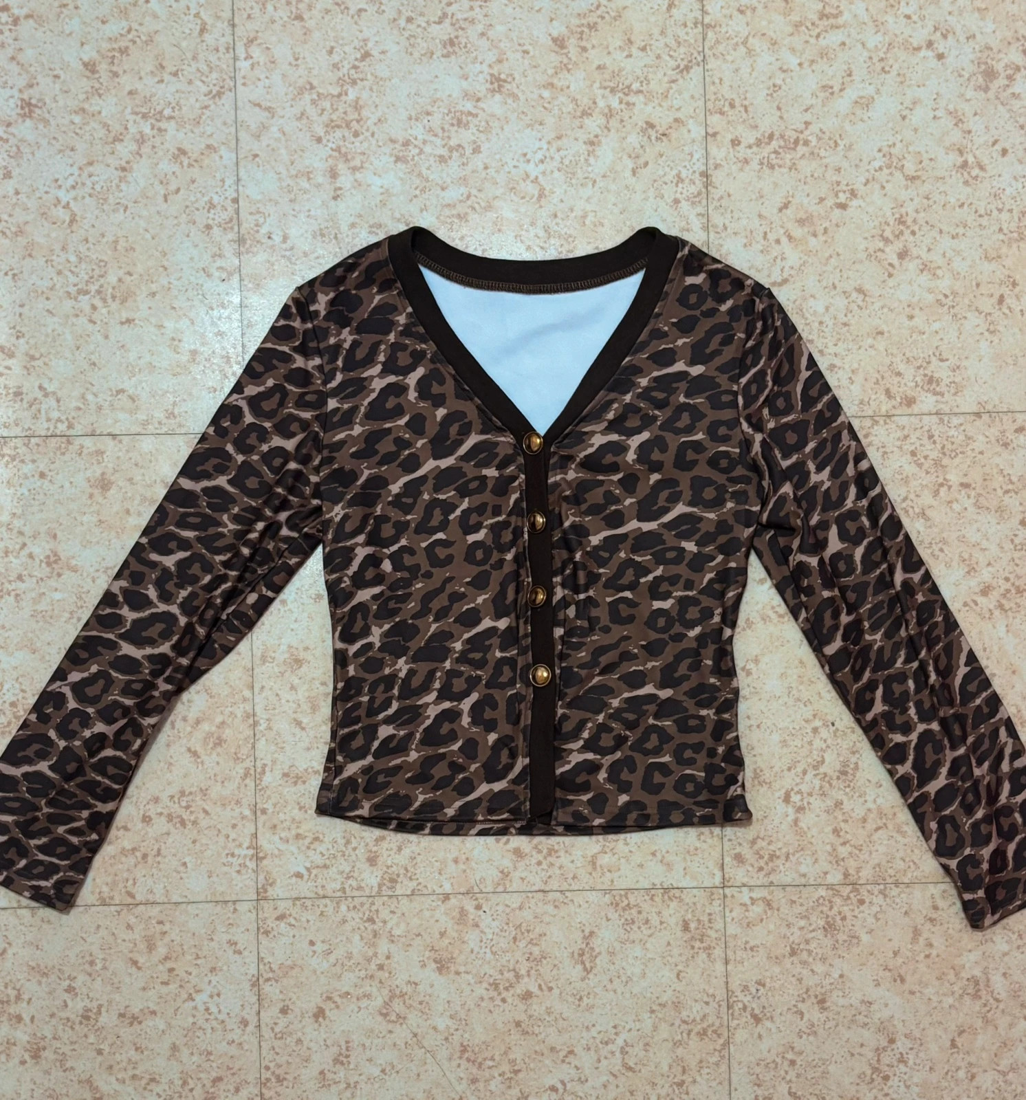 Cardigan léopard ceintré – taille S / 36 / 8 2