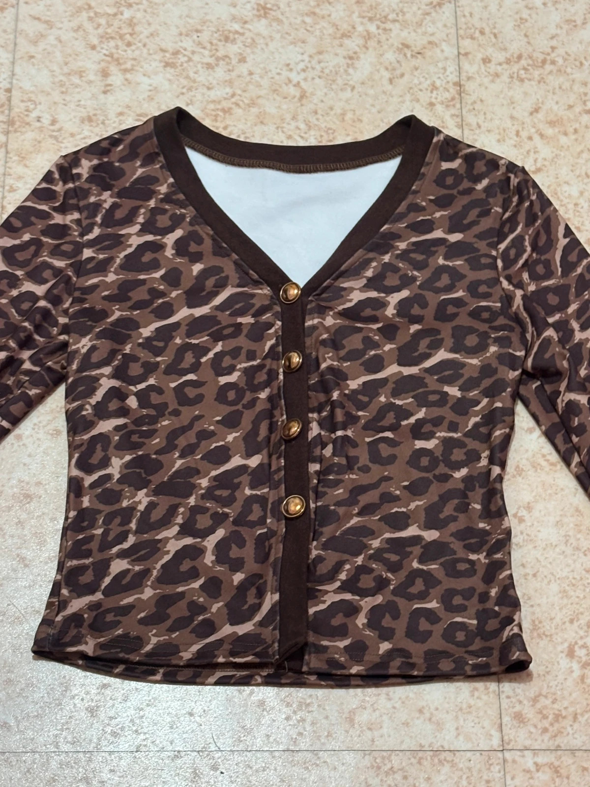 Cardigan léopard ceintré