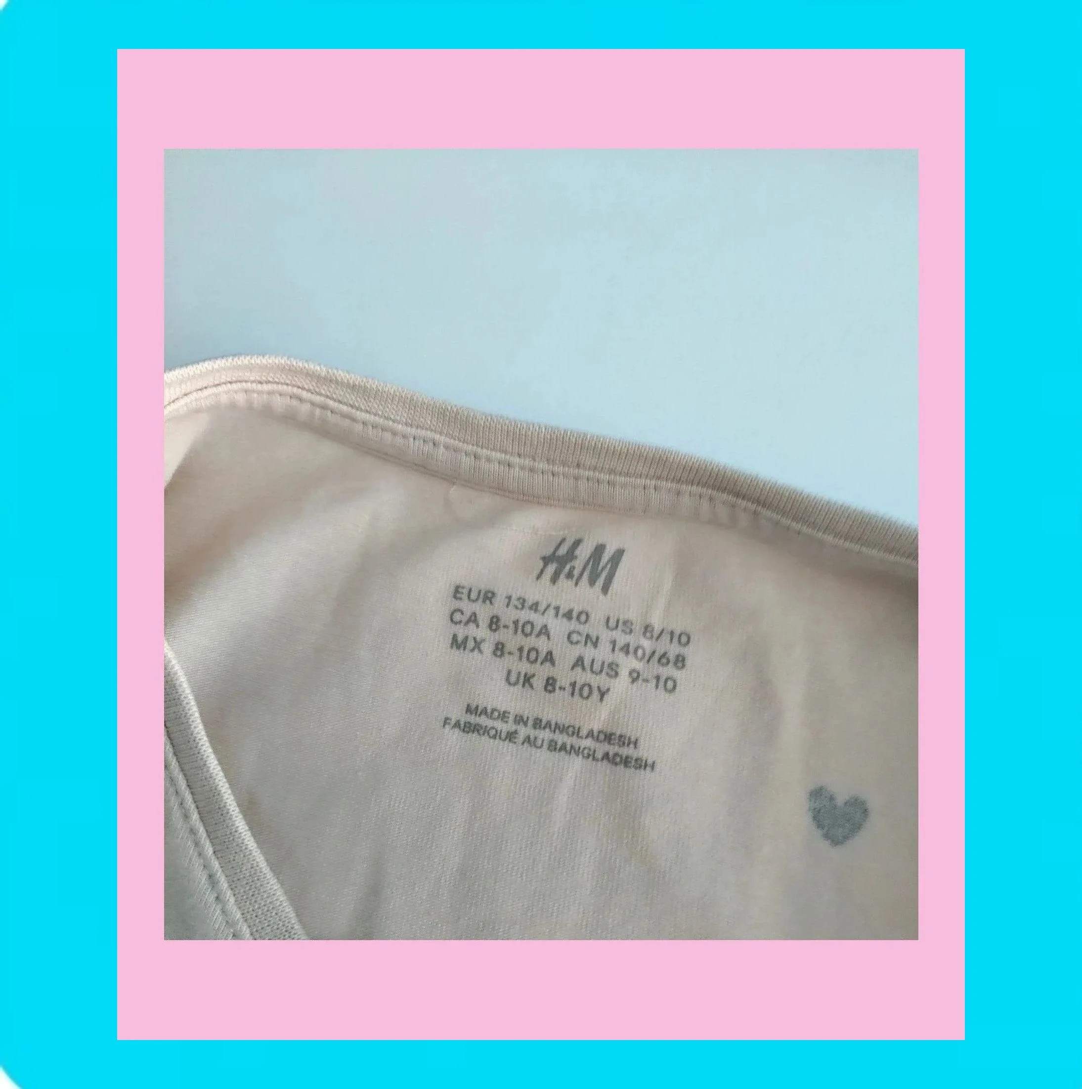 🩷 Bonita Camiseta Niña Corazones 🩷 – H&M – taille 9 ans / 134 cm 5