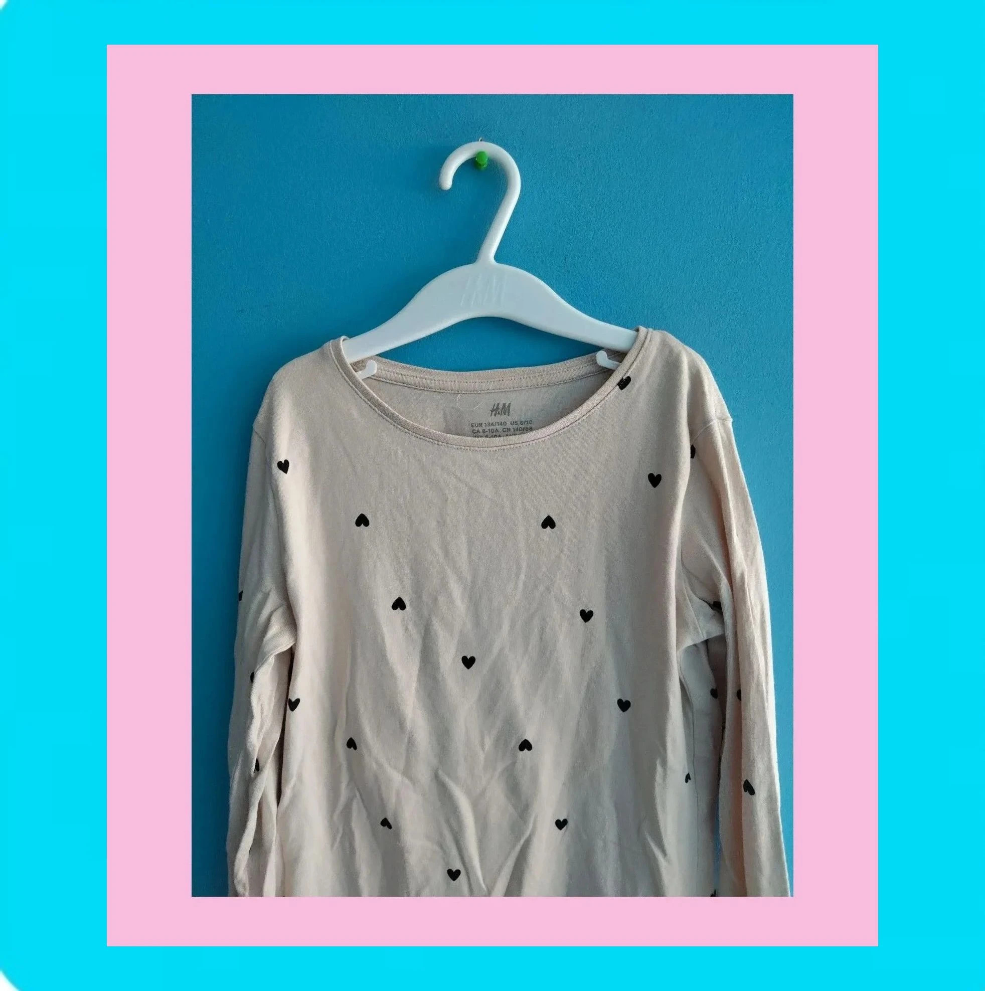 🩷 Bonita Camiseta Niña Corazones 🩷 – H&M – taille 9 ans / 134 cm 2