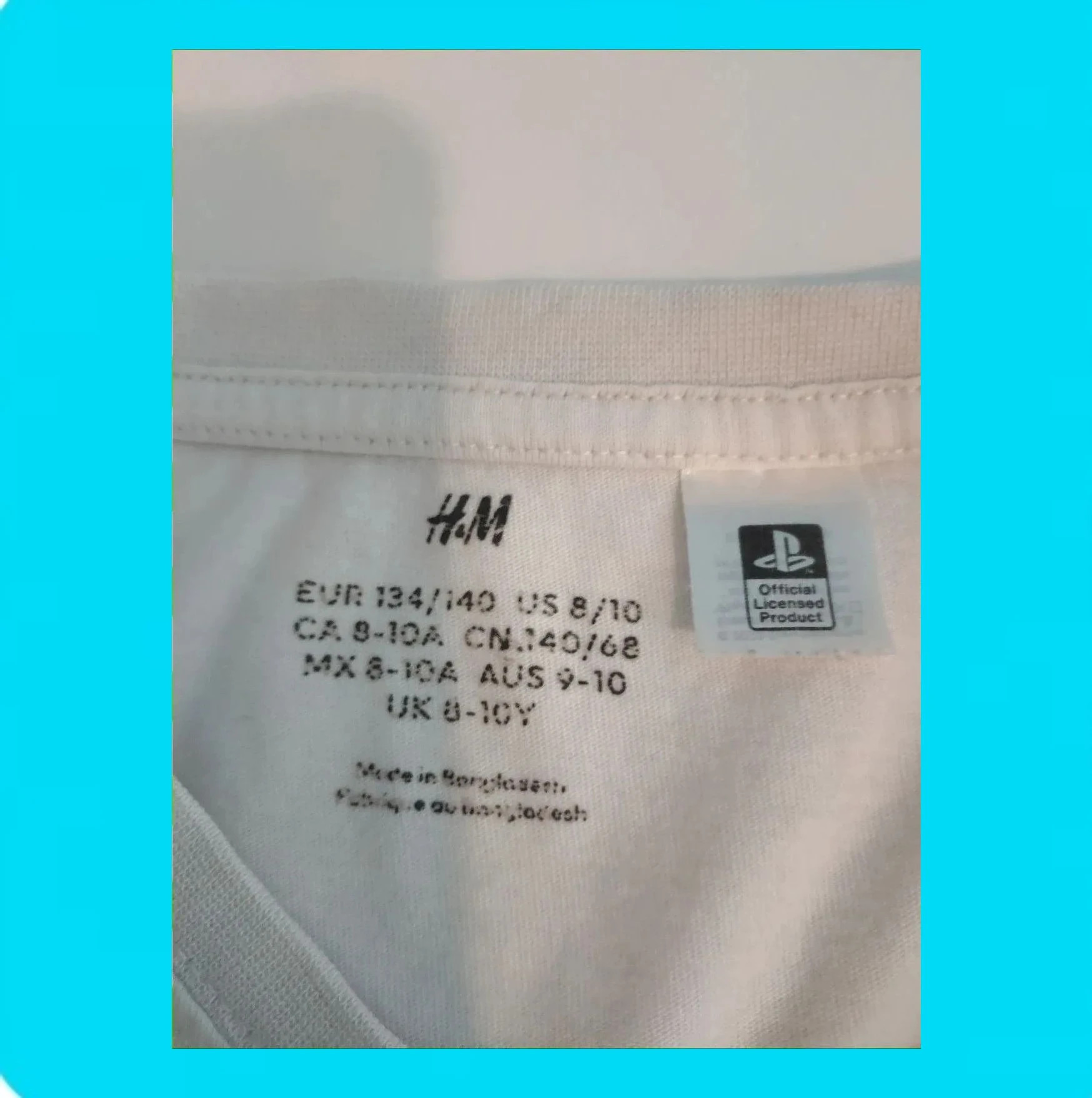 🩵 Camiseta Niño PlayStation 🩵 – H&M – taille 9 ans / 134 cm 5