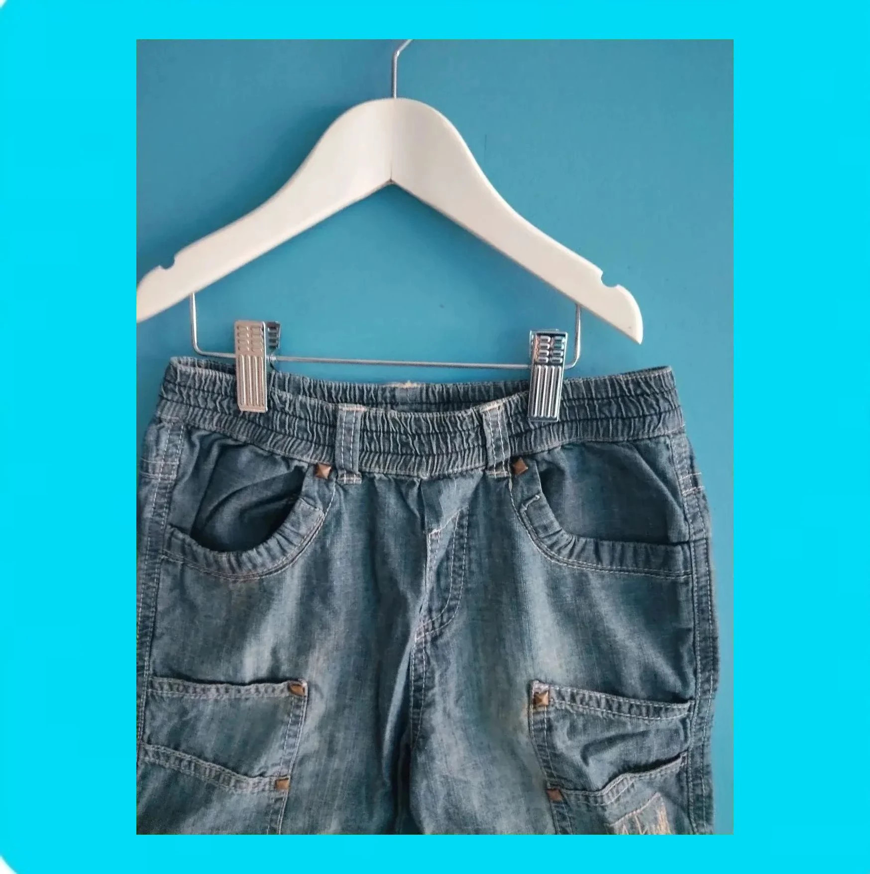 🩵 Pantalón Corto Niño Denim 🩵 – JRF – taille 5 ans / 110 cm 3