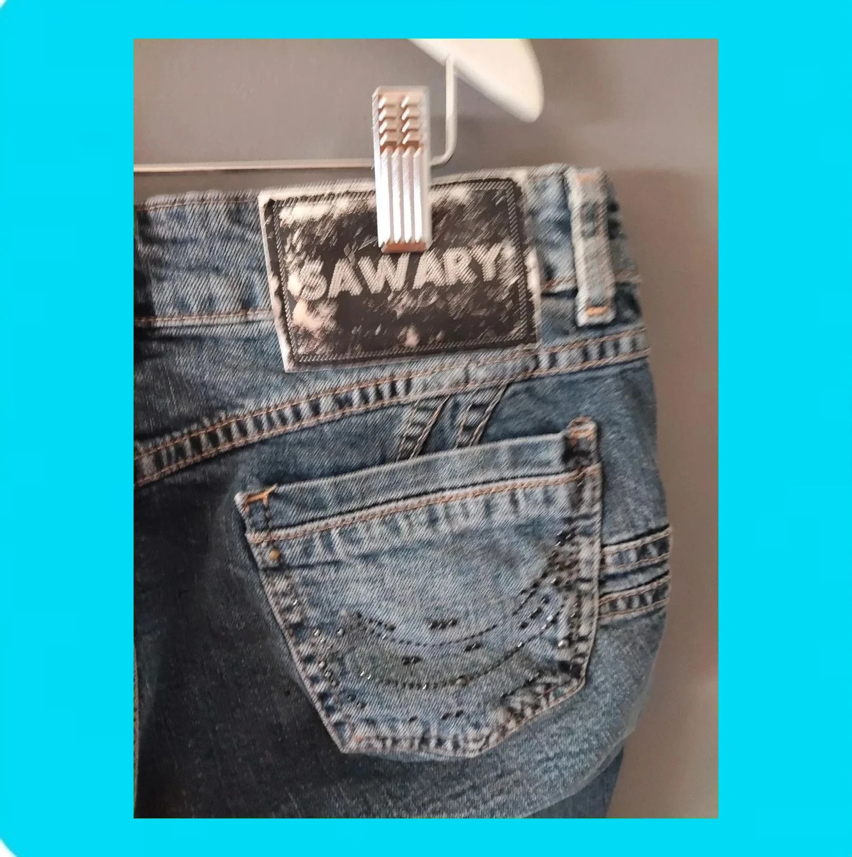 🩷 Pantalón Denim Pitillo Mujer 🩷 – Saway – taille S / 36 / 8 5