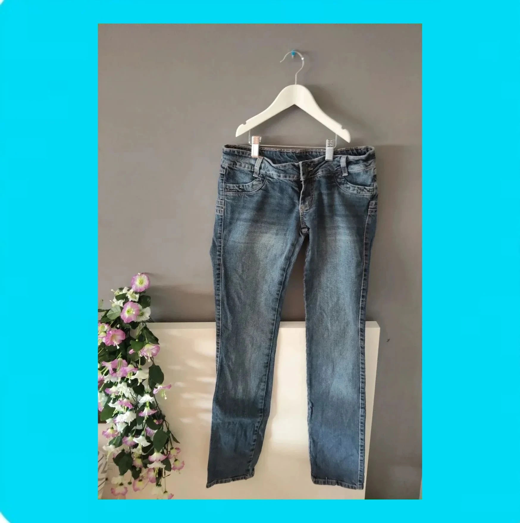 🩷 Pantalón Denim Pitillo Mujer 🩷 – Saway – taille S / 36 / 8 2