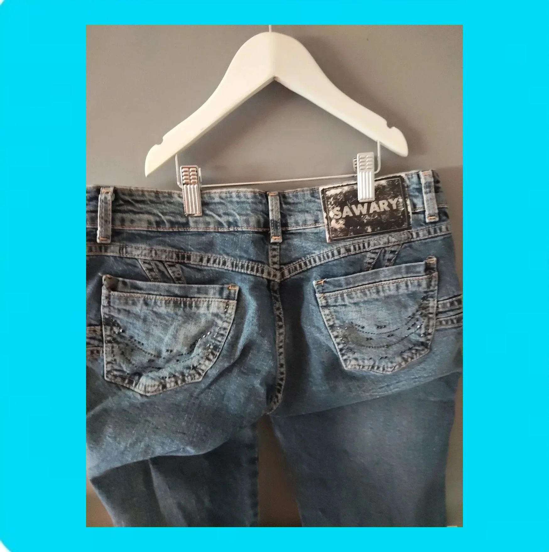 🩷 Pantalón Denim Pitillo Mujer 🩷 – Saway – taille S / 36 / 8 4