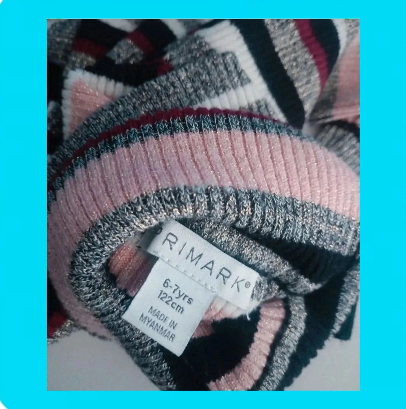 🩷 Jersey Niña Rayas Cuello Alto 🩷 – Primark – taille 7 ans / 122 cm 4