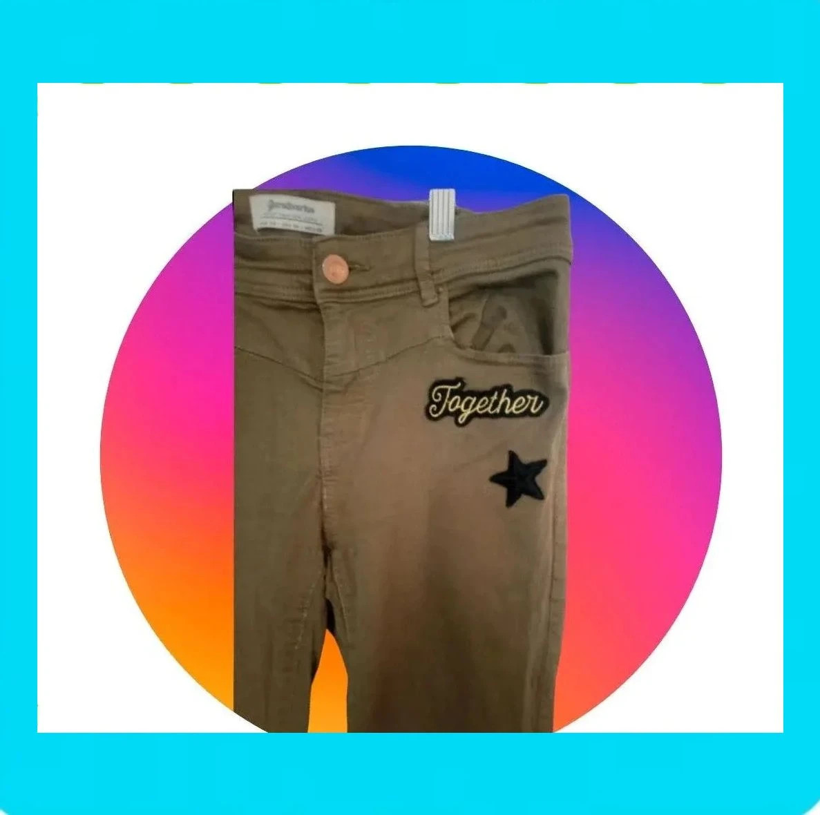 💫 Pantalón Pitillo Mujer con Parches Originales – Stradivarius – taille M / 38 / 10 3