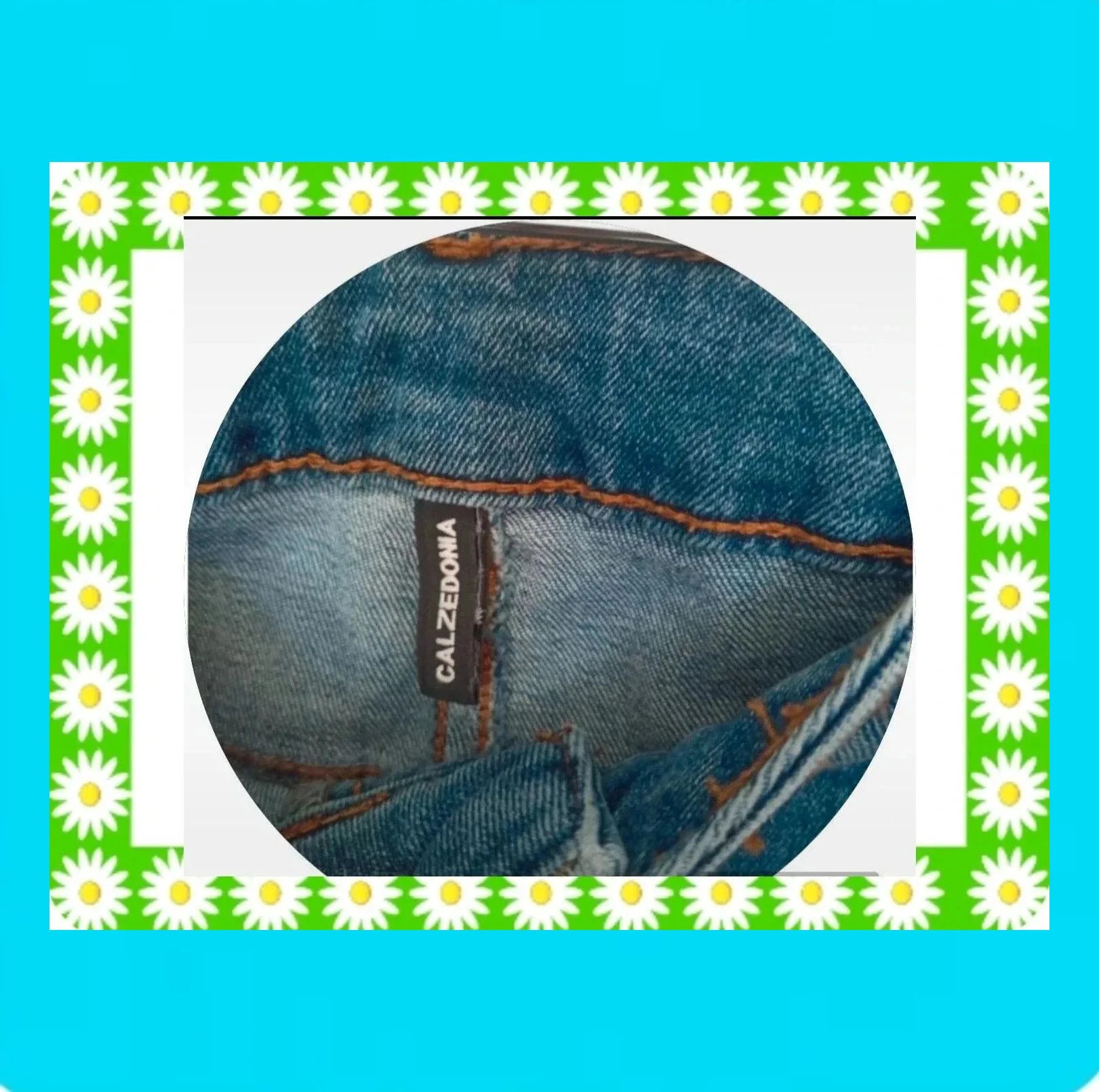 💫 Pantalón Denim Vintage con parches – Calzedonia – taille M / 38 / 10 3