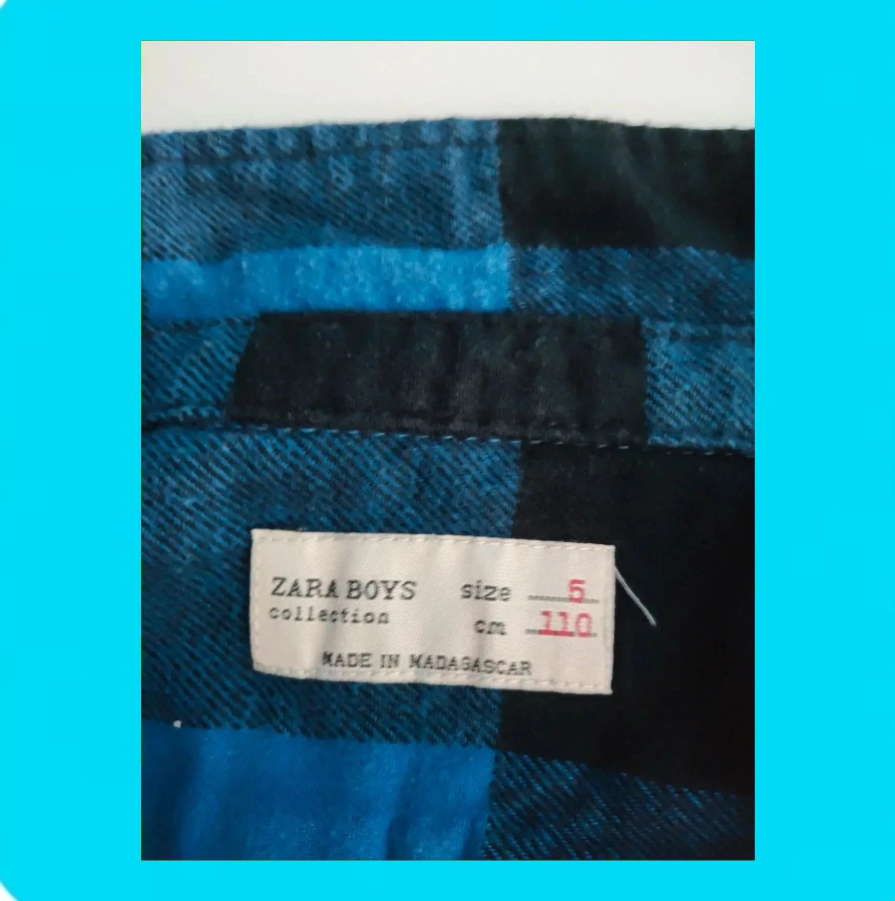🩵 Camisa Cuadros Niño Zara 🩵 – Zara – taille 5 ans / 110 cm 4