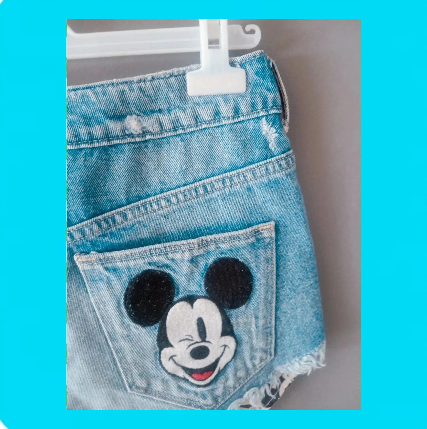 💗 Original Short Denim Mujer Mickey Mouse 💗 – H&M Divided – taille S / 36 / 8 4