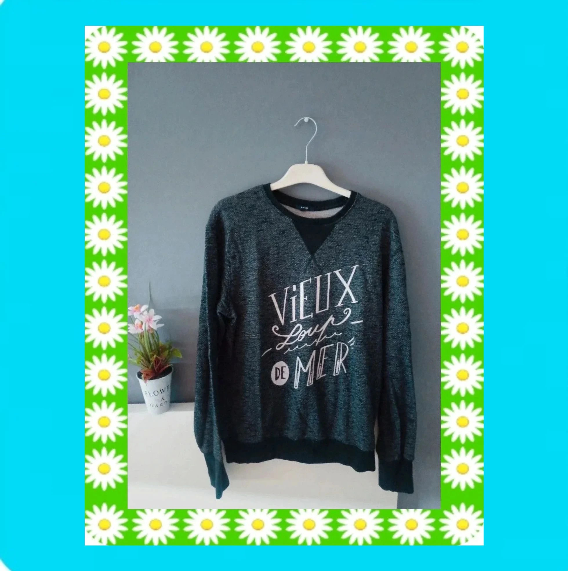 💙 Sudadera Hombre Jaspeada 💙 – Kiabi – taille M