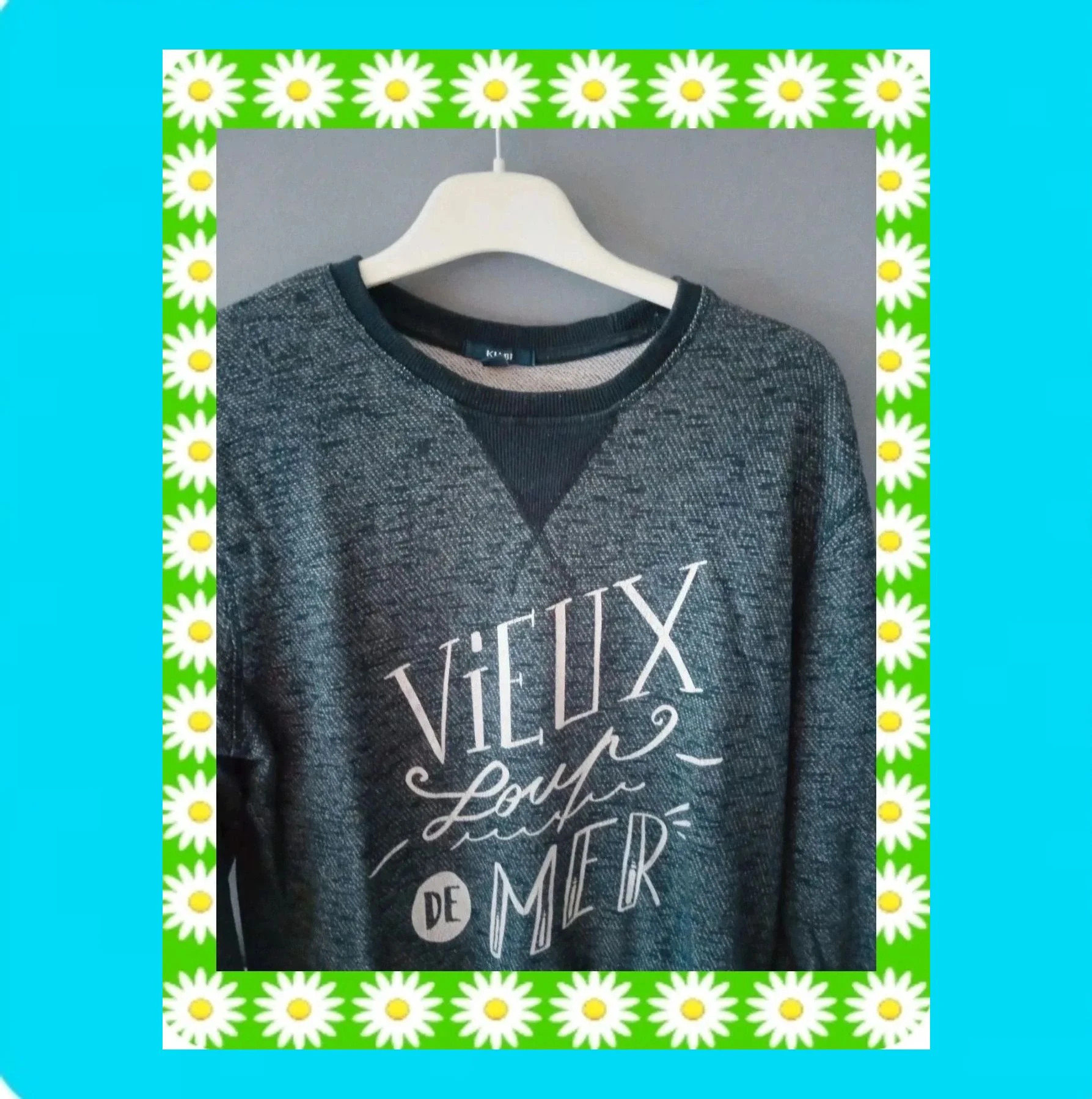 💙 Sudadera Hombre Jaspeada 💙 – Kiabi – taille M 2