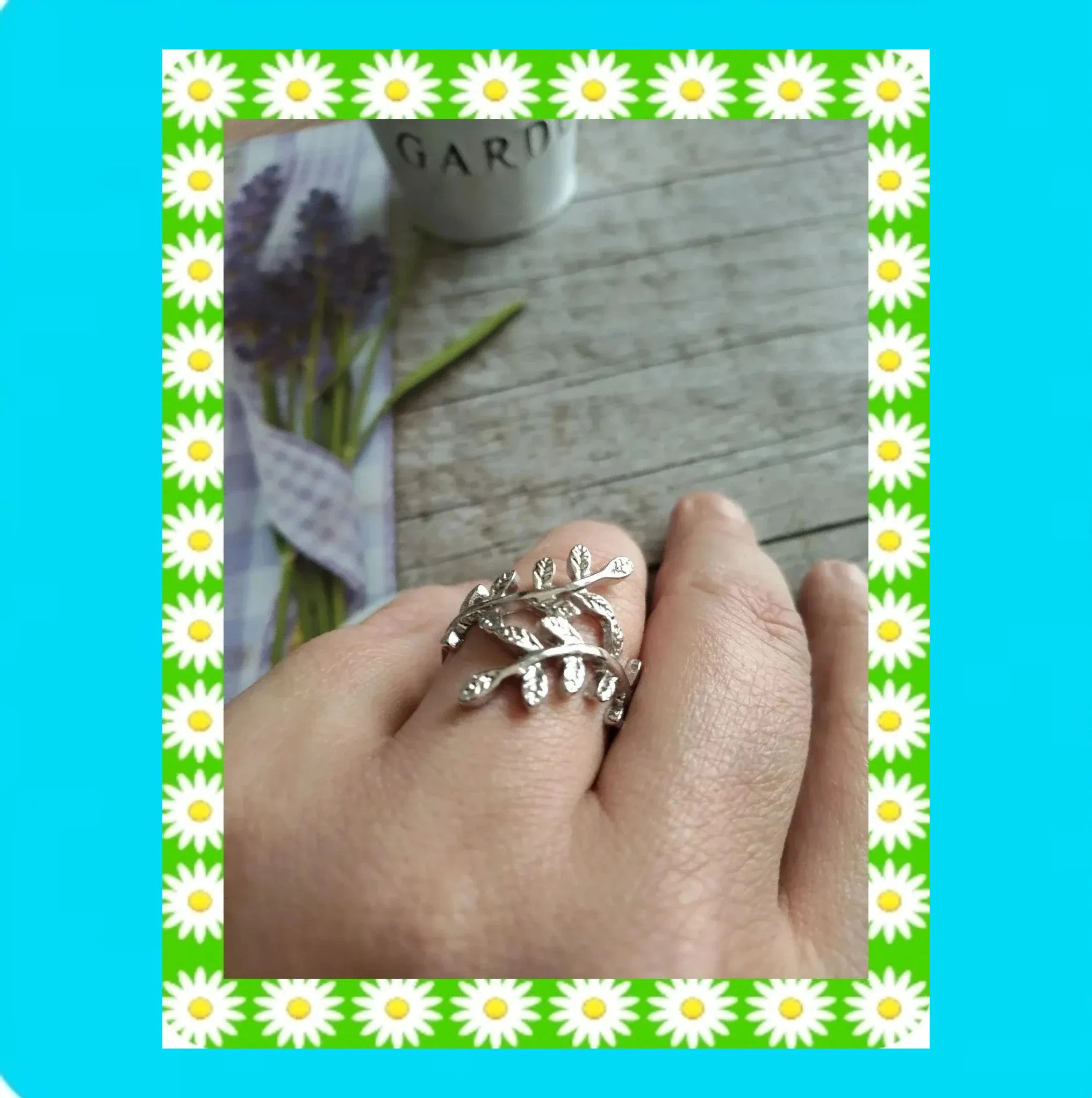 💎 Precioso Anillo Hojas Plateado 💎 – taille Ajustable 2